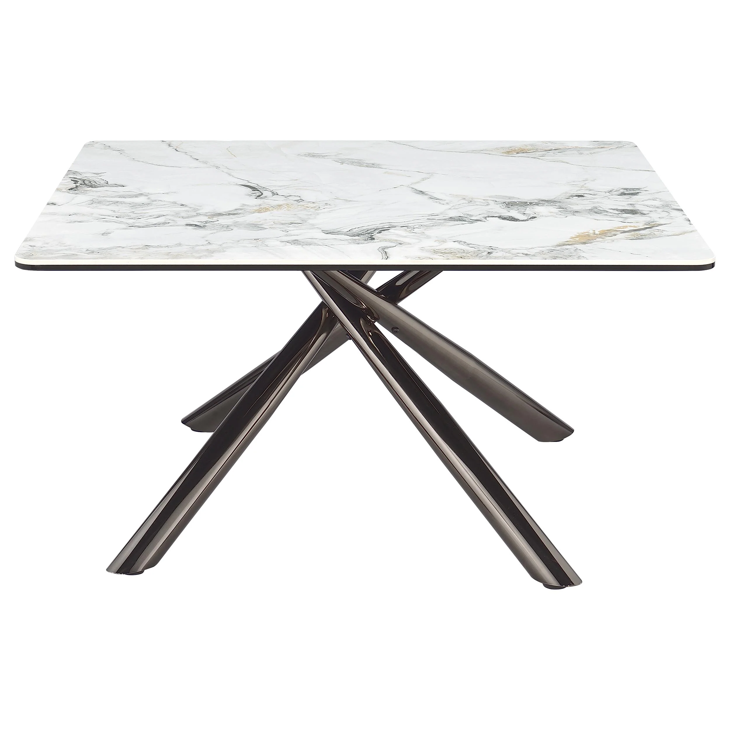 Carvell Square Sintered Stone Coffee Table Mirage White - Image 4