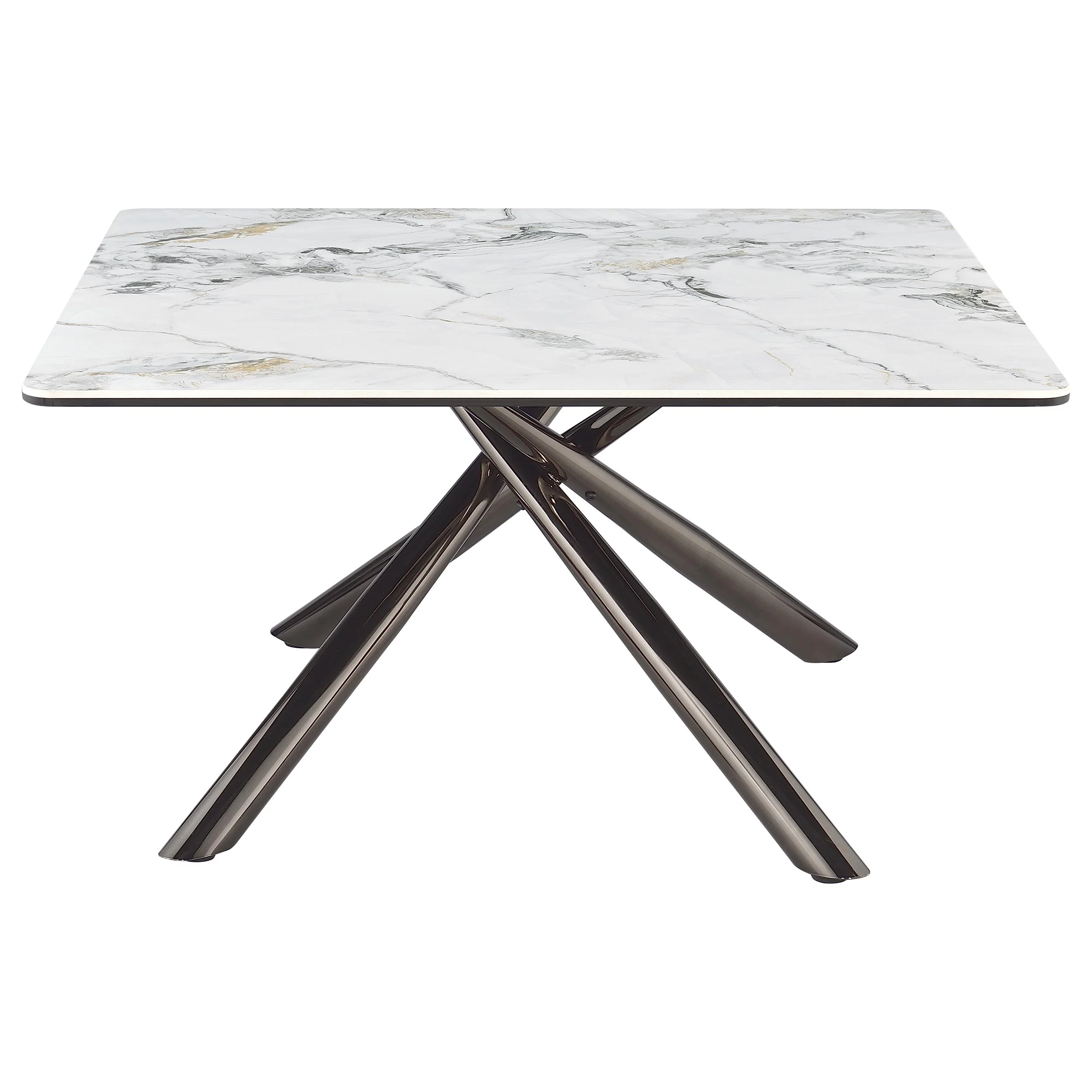 Carvell Square Sintered Stone Coffee Table Mirage White - Image 6