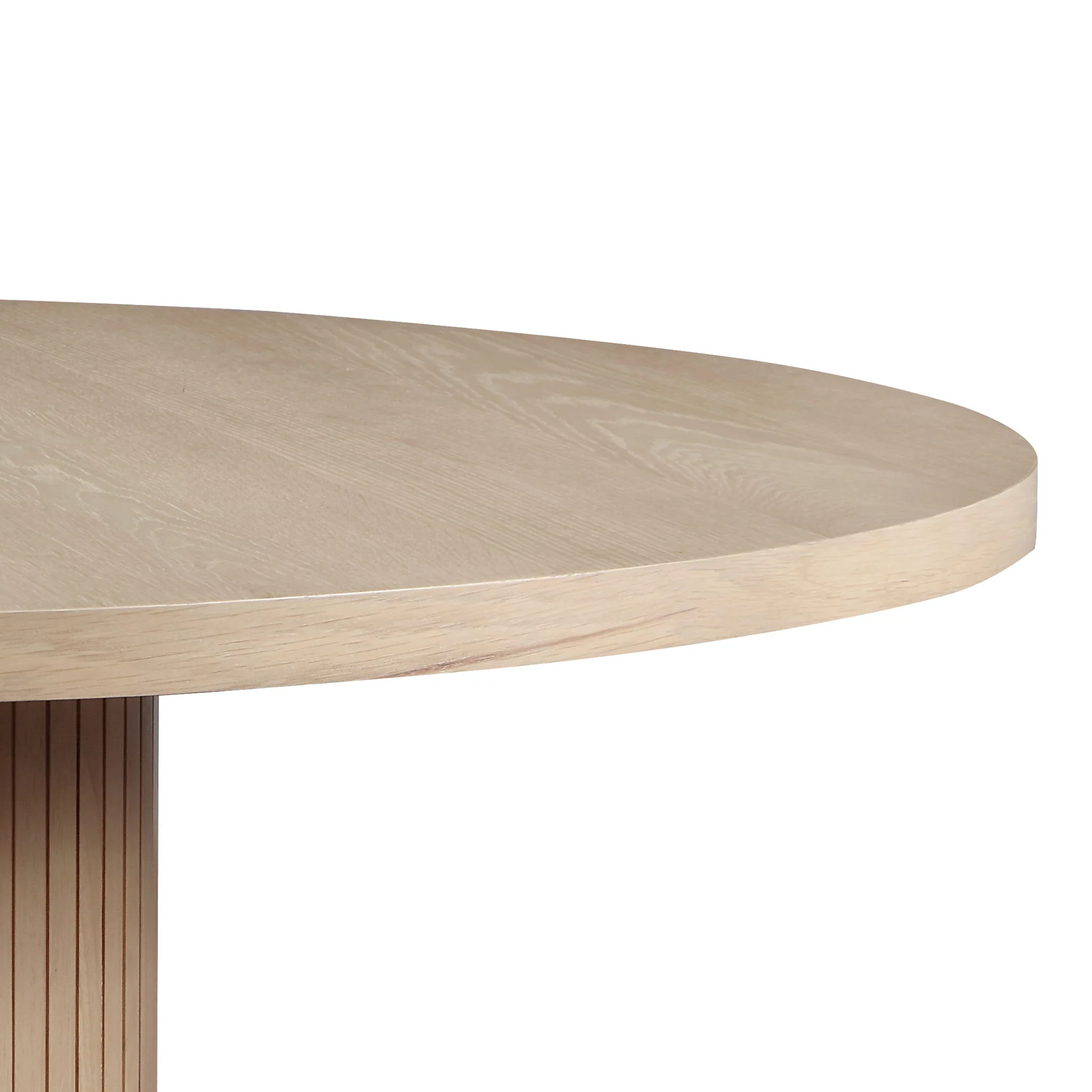 Caspian - 5 Piece Round Dining Table Set With Chairs - Oak - Image 9