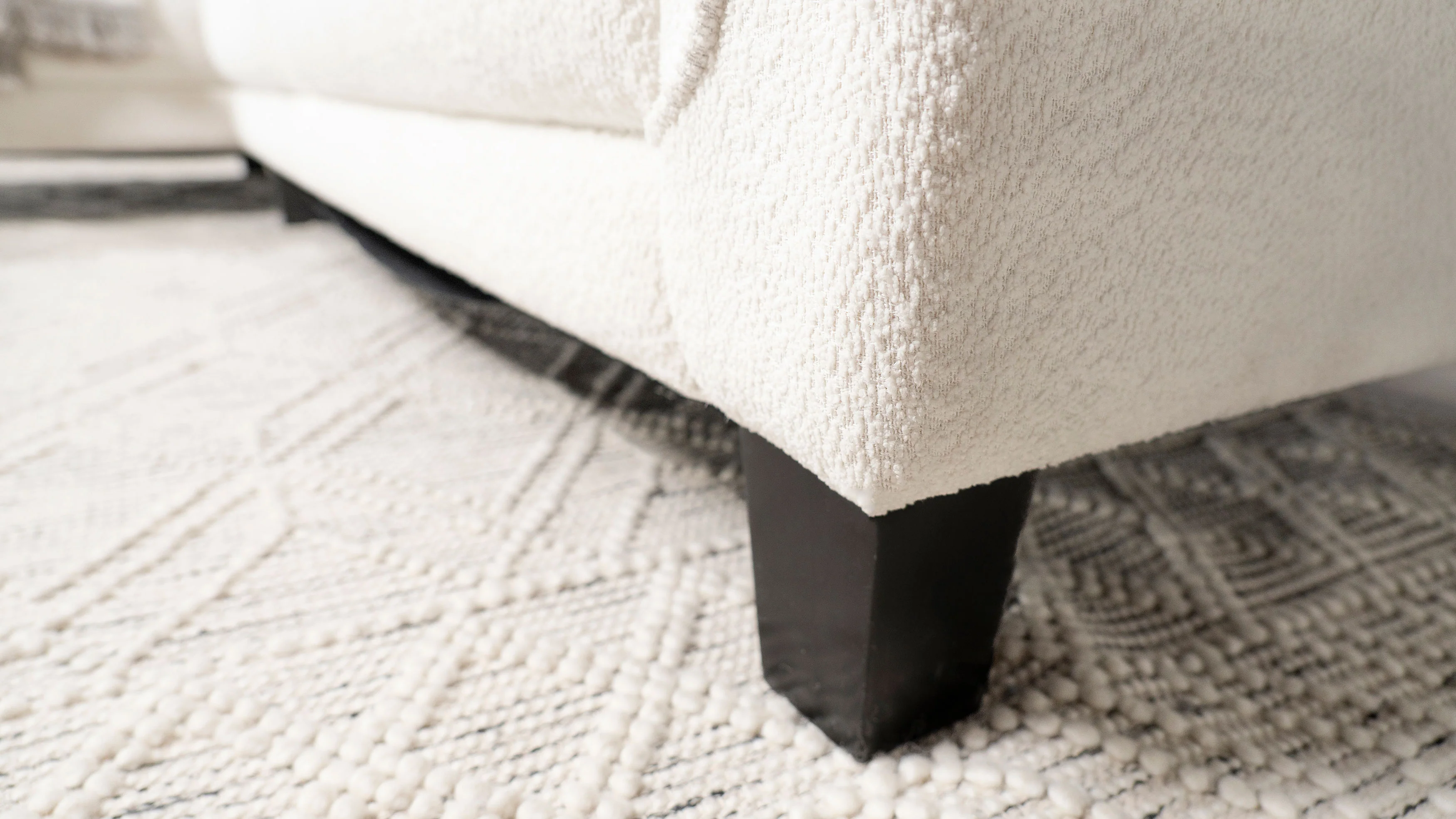 Caspian Upholstered Curved Arm Chaise Sectional Sofa White - Image 12