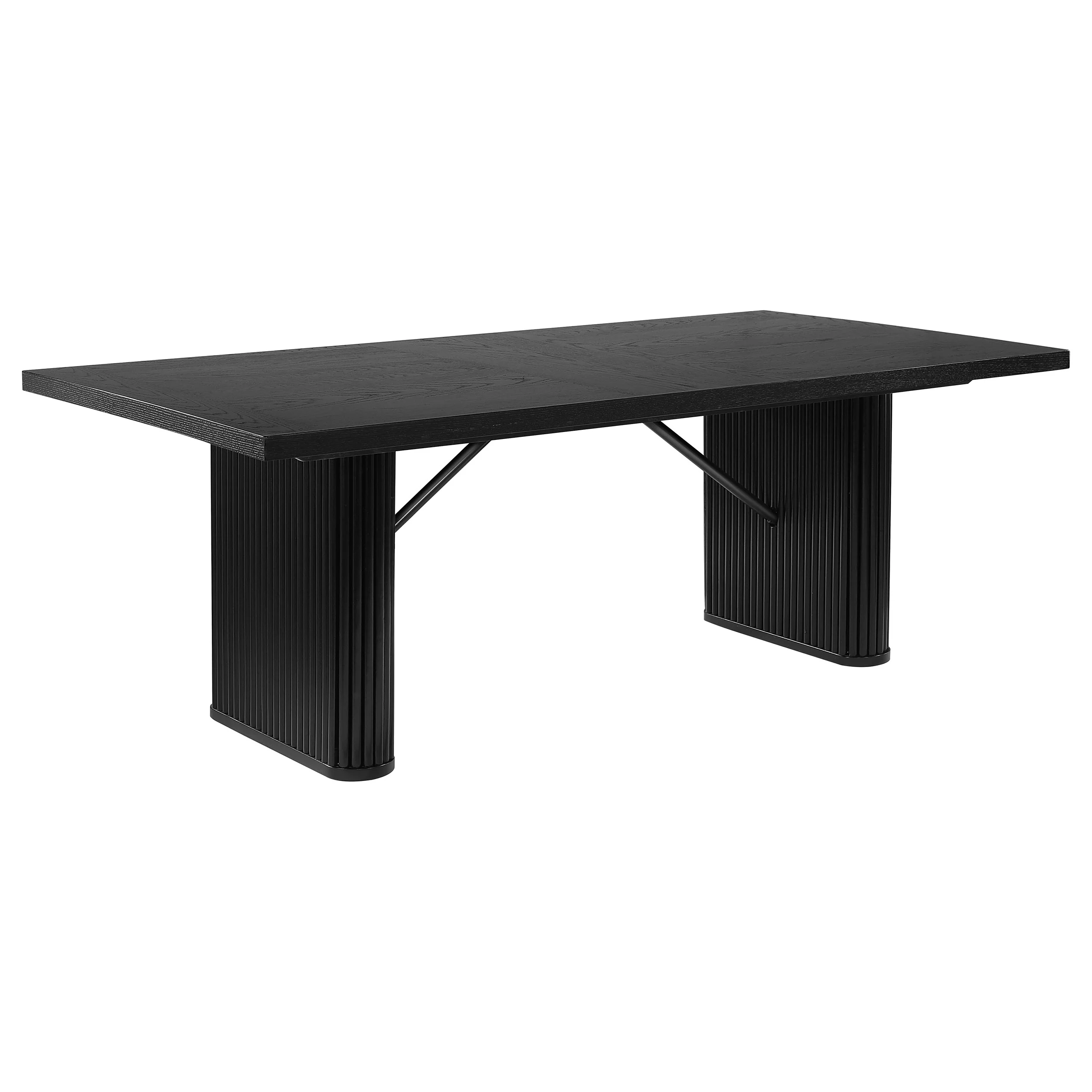 Catherine 5-Piece Black Dining Table Set with Grey Chairs - Image 3