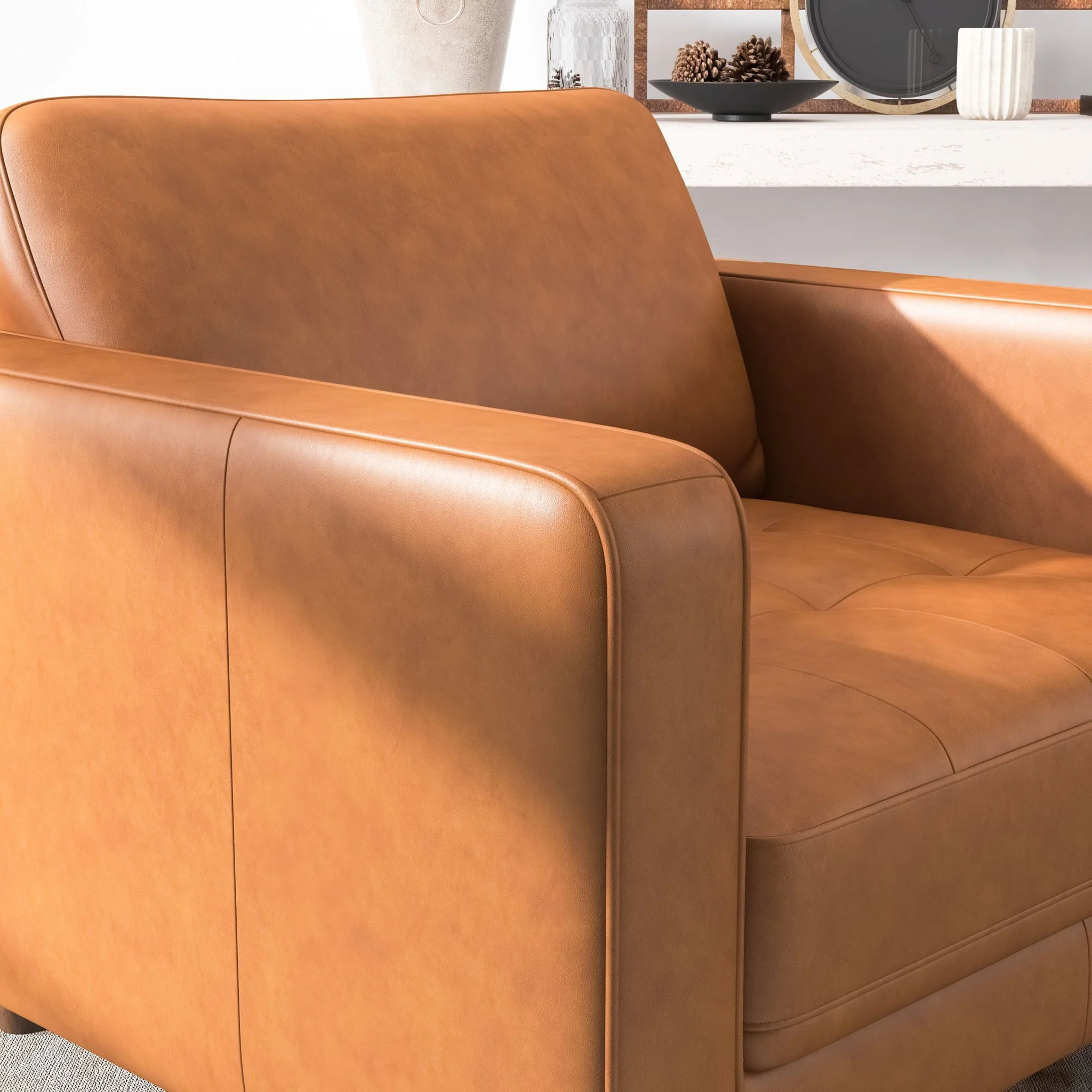 Catherine - Lounge Chair - Brown / Tan - Image 8