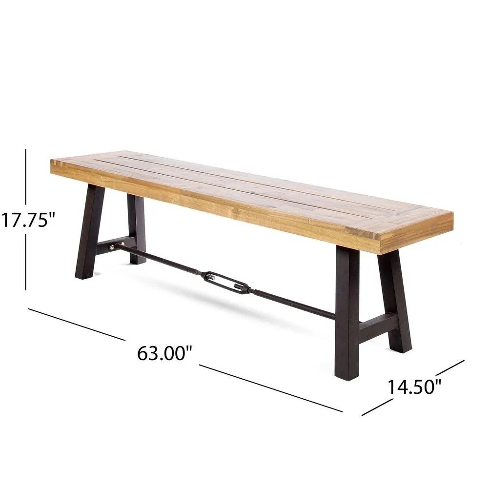 Catriona - 3 Piece Wood Outdoor Dining Set - Teak - Image 2