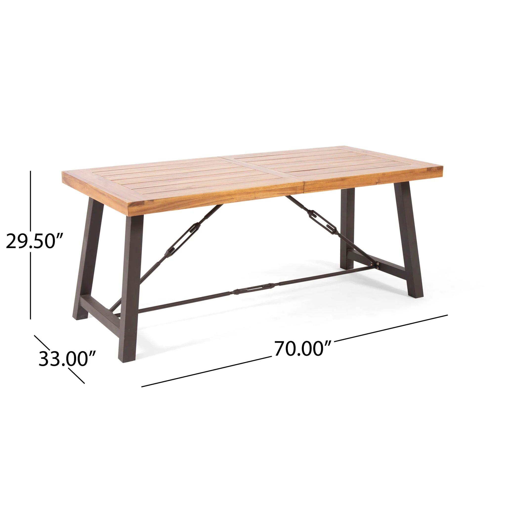 Catriona - 3 Piece Wood Outdoor Dining Set - Teak - Image 6