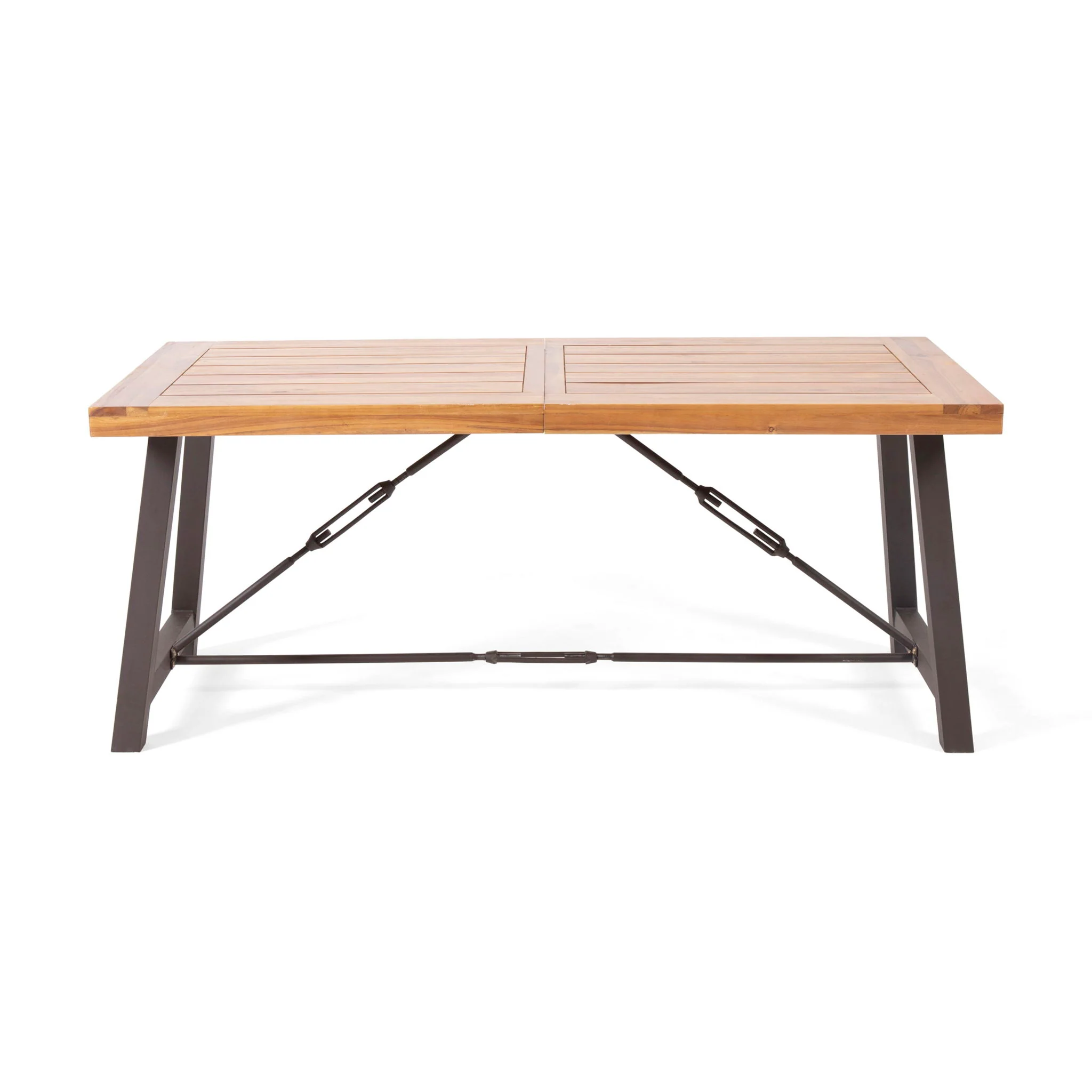 Catriona - 3 Piece Wood Outdoor Dining Set - Teak - Image 7