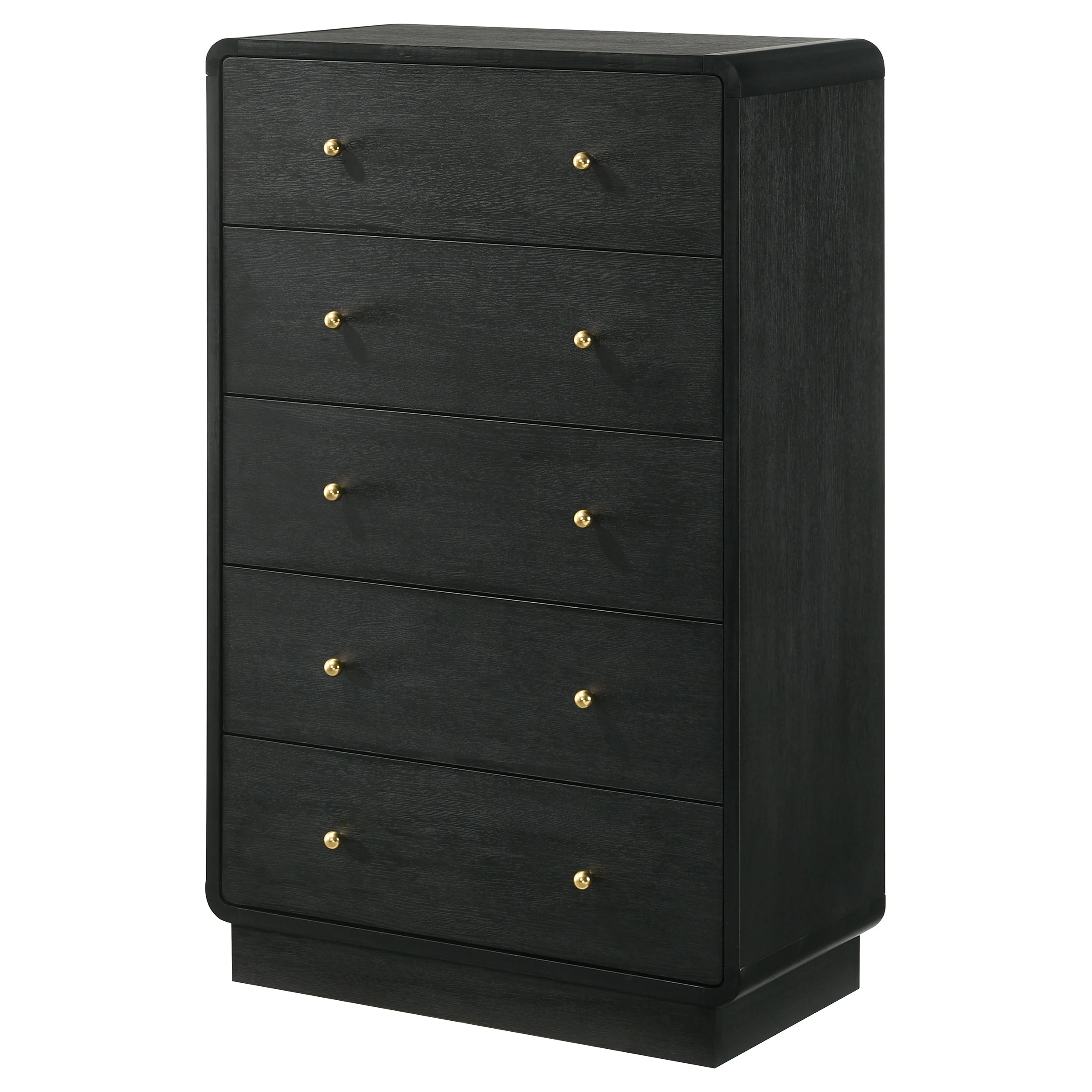Cavelle 5-Drawer Chest of Drawers in Black - Image 3