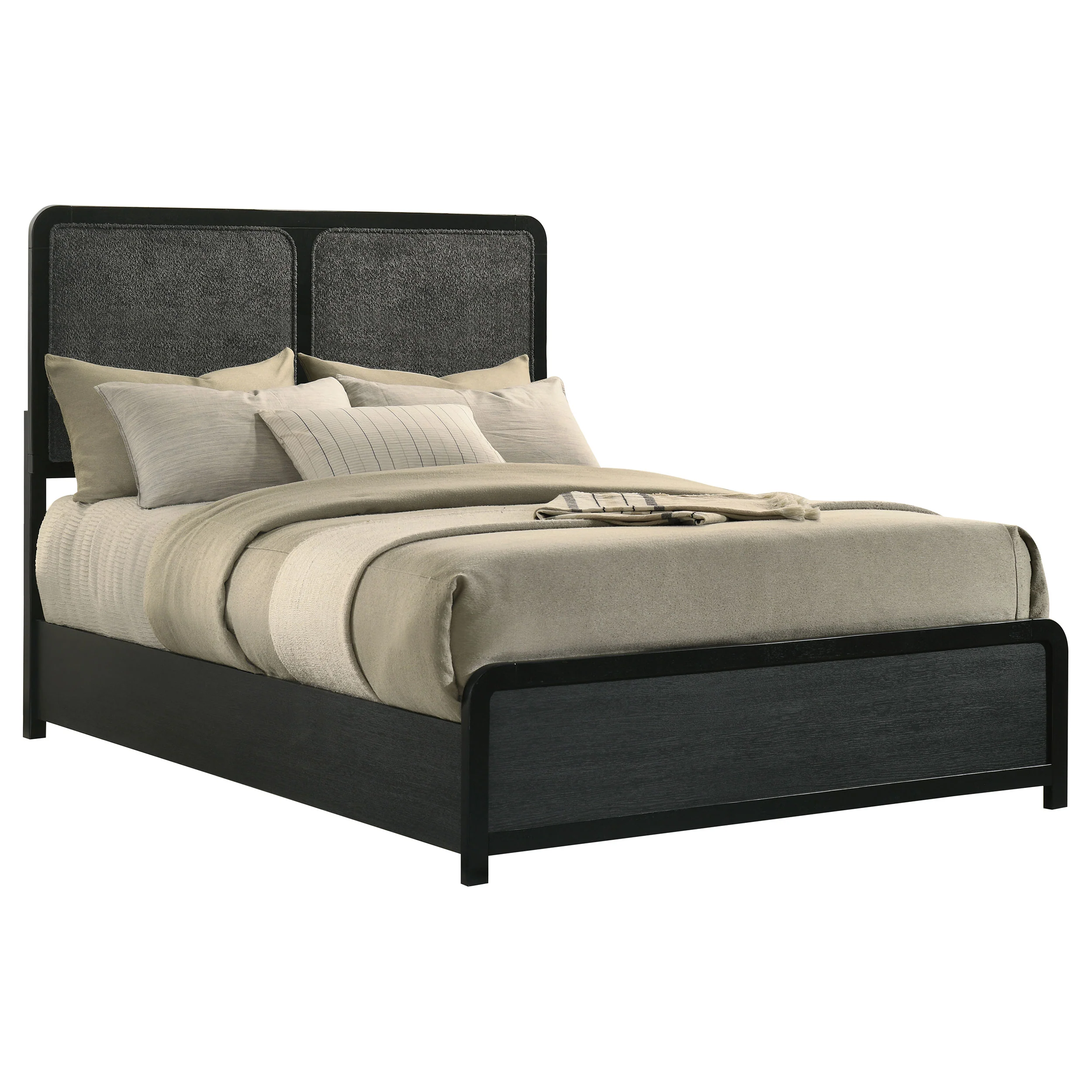 Cavelle 51-Inch Upholstered Full Panel Bed, Black - Image 3
