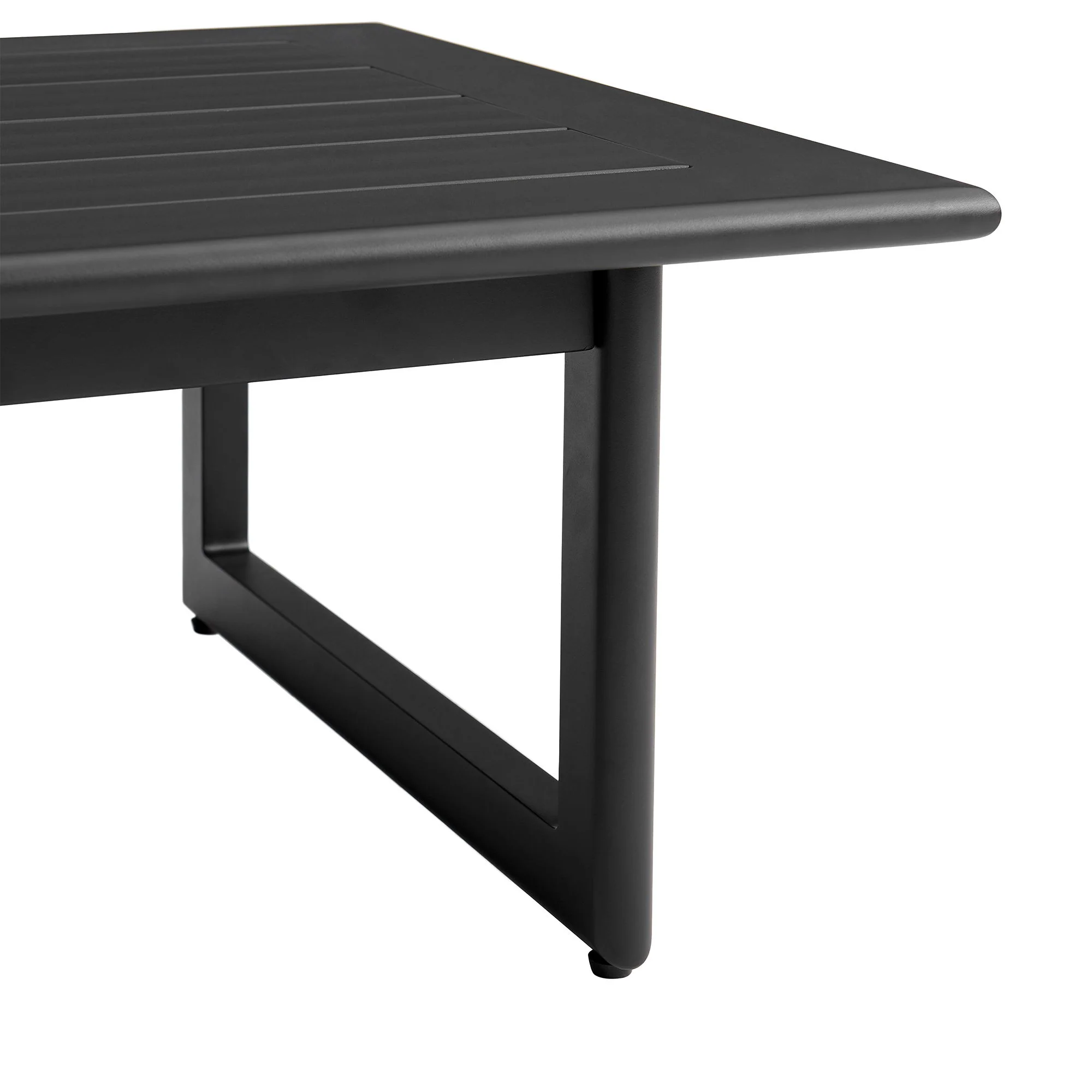 Cayman - 4 Piece Black Aluminum Outdoor Seating Set With Cushion - Black / Dark Gray - Image 8