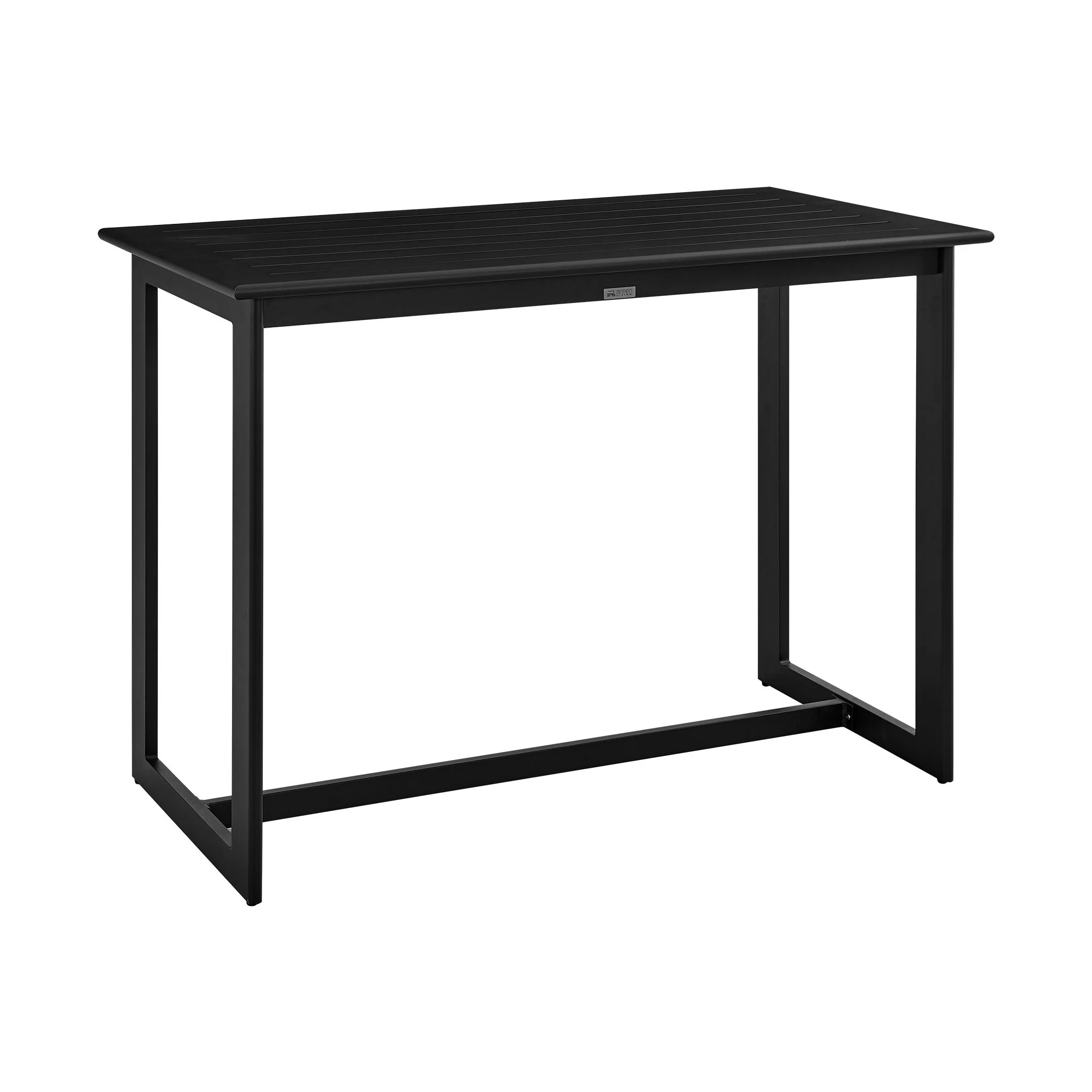 Cayman - 5 Piece Bar Outdoor Patio Table Set - Aluminum With Gray Cushions - Image 6