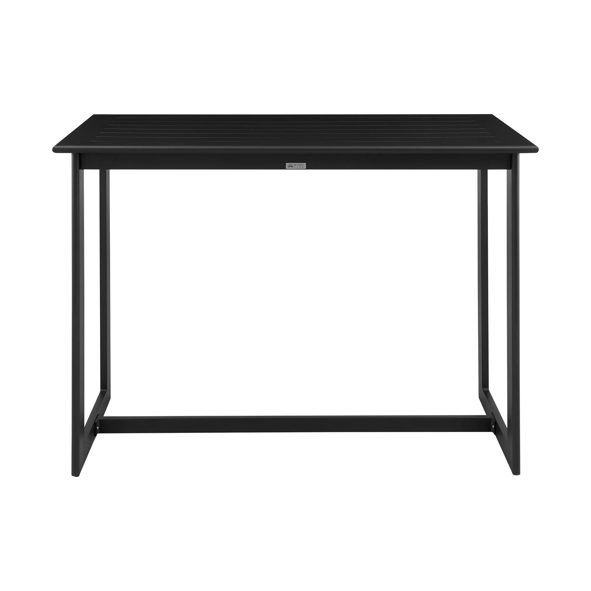 Cayman - 5 Piece Bar Outdoor Patio Table Set - Aluminum With Gray Cushions - Image 8