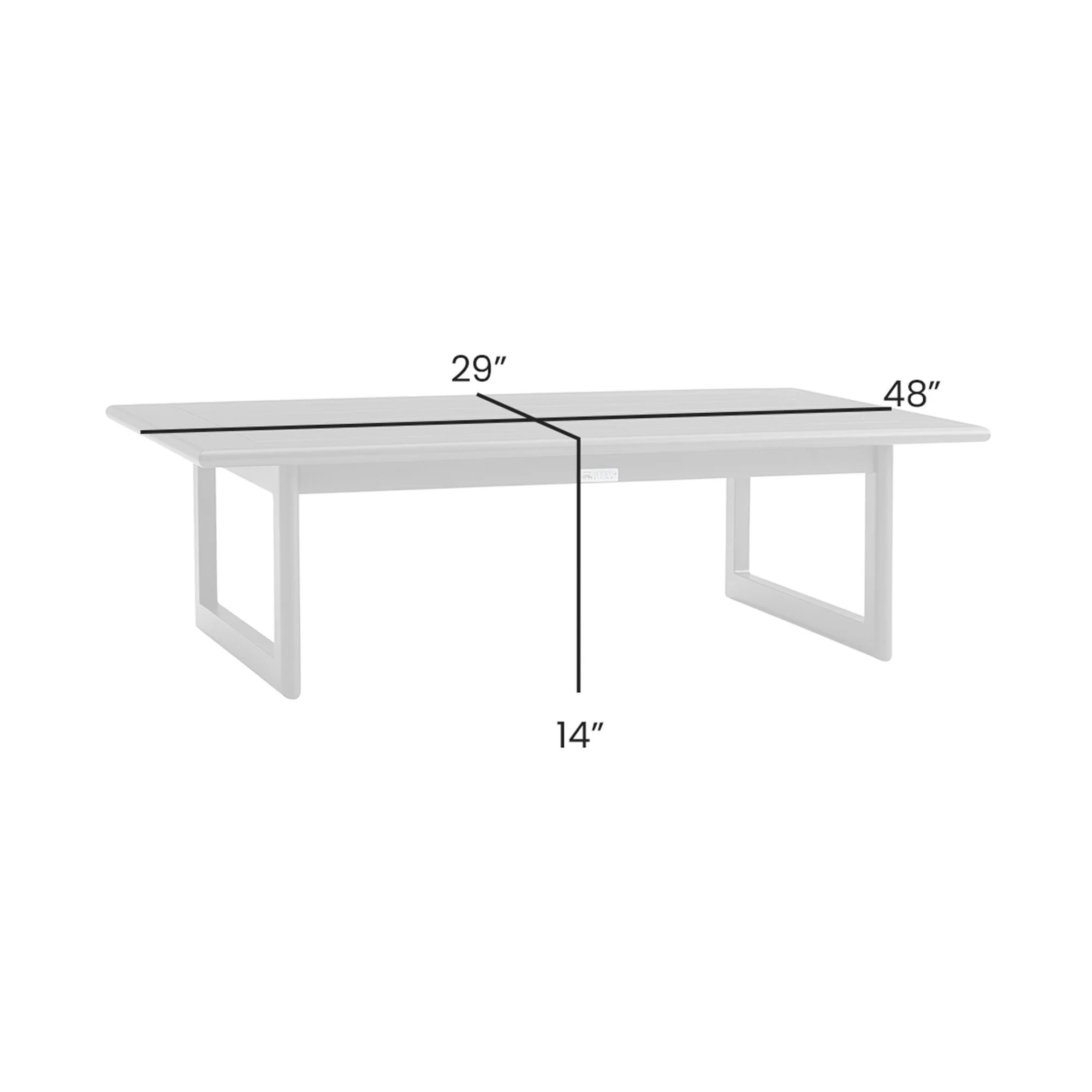 Cayman - Aluminum Outdoor Coffee Table - Black - Image 5