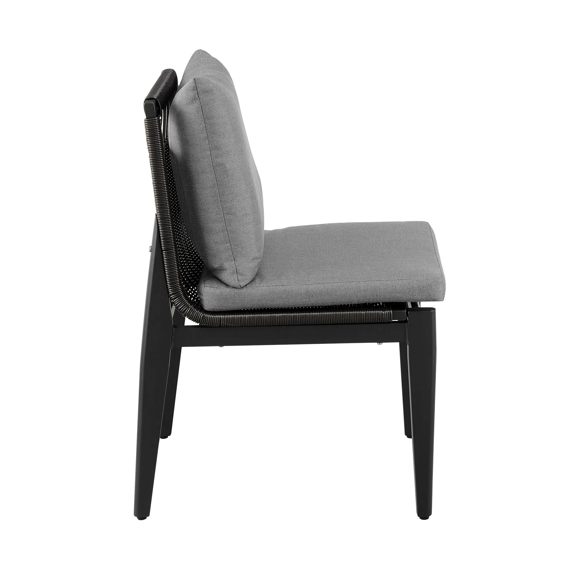 Cayman - Outdoor Patio Dining Chairs With Cushions (Set of 2) - Gray - Image 9