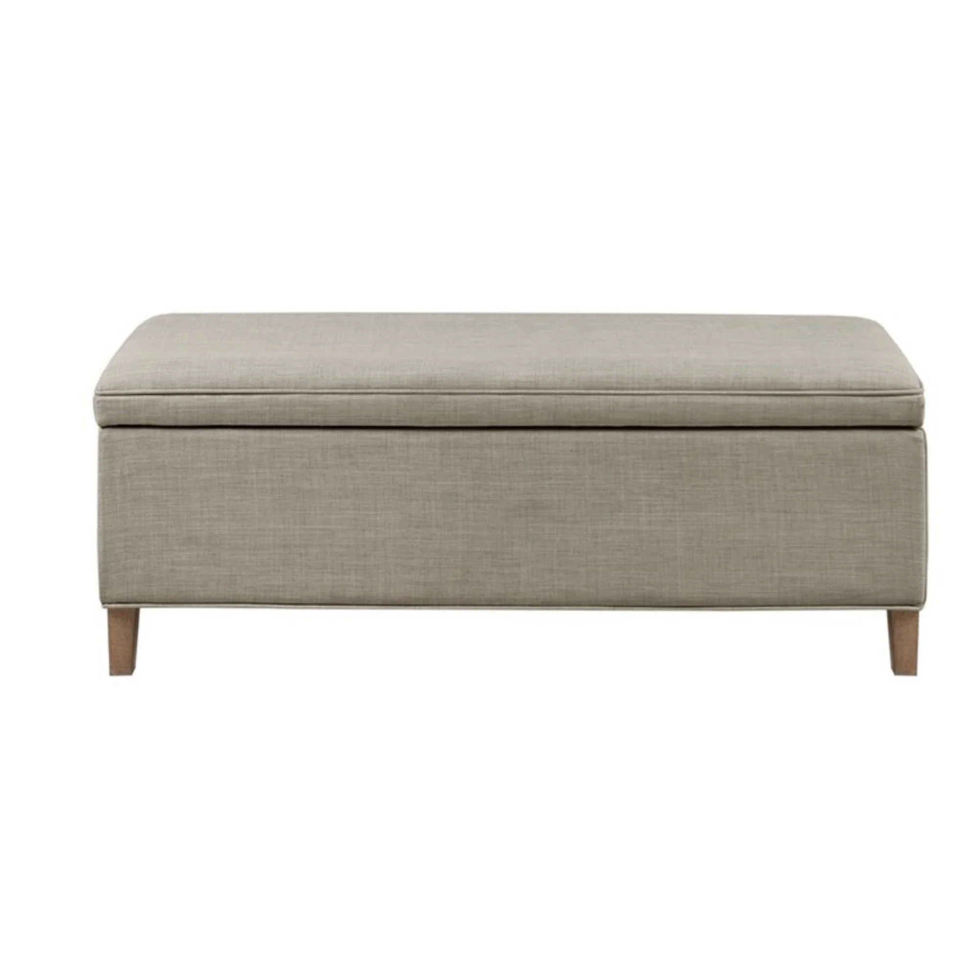 Caymus - Rectangular Soft Close Storage Bench - Light Gray - Image 5