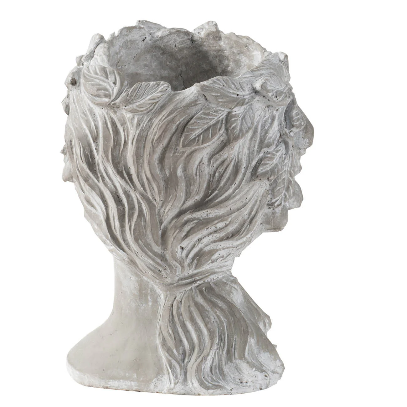Cement Bust Wall Planter Indoor Outdoor Home Garden Decor, 8 - Gray - Image 3