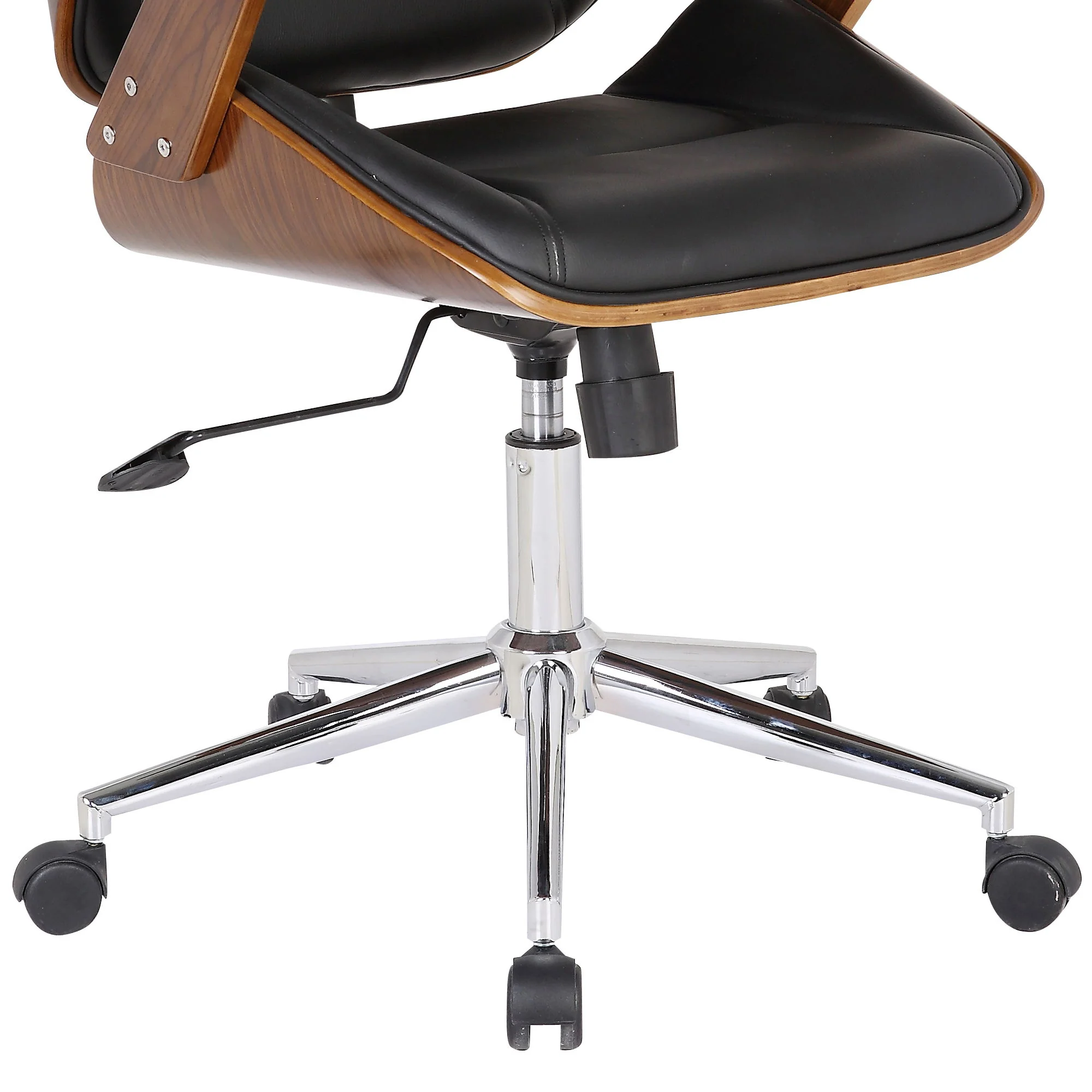 Century - Office Chair Veneer Back With Multifunctional Mechanism - Black / Walnut - Image 6