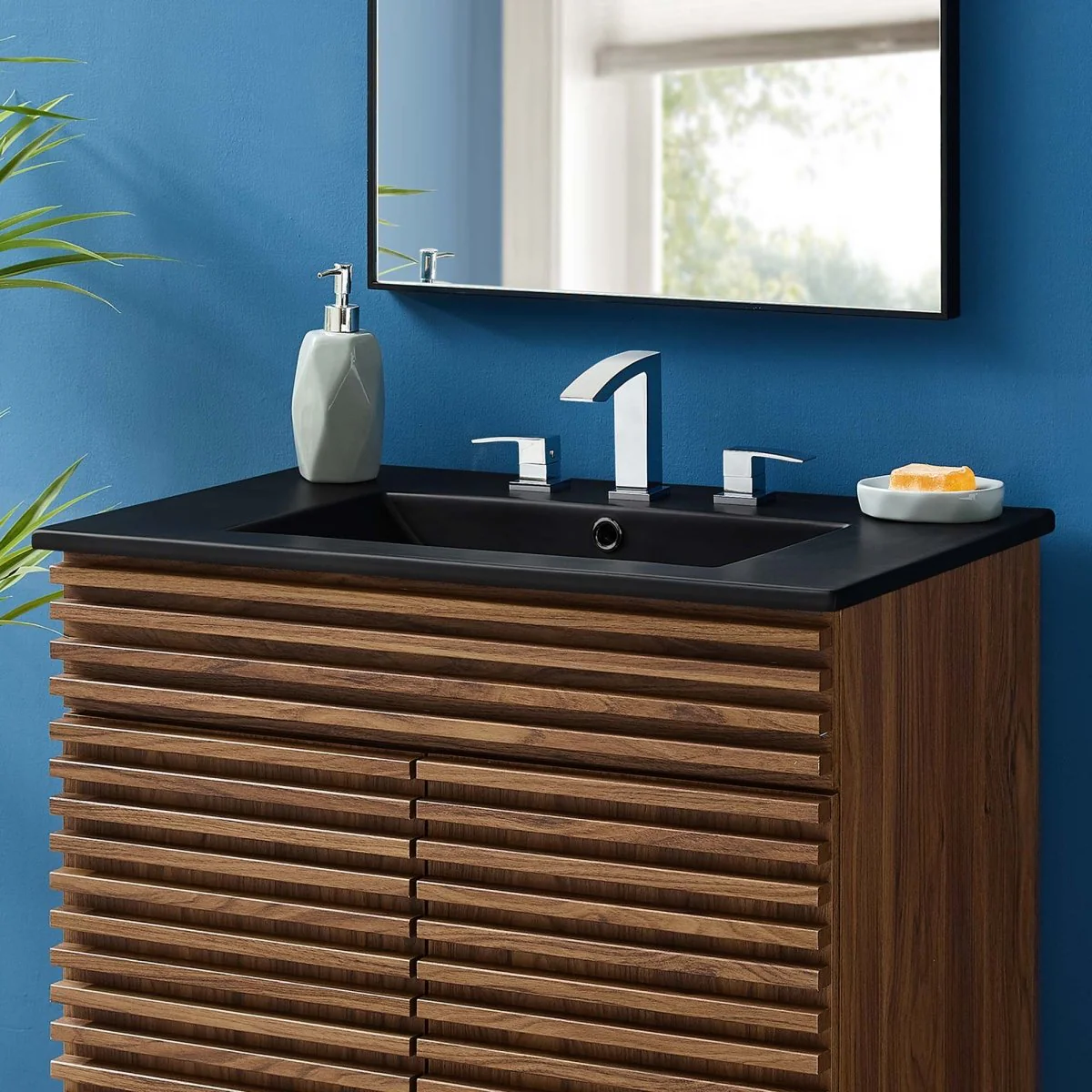 Ceramic Bathroom Sink – Rectangular Basin with Countertop, Available Single or Double - Image 24