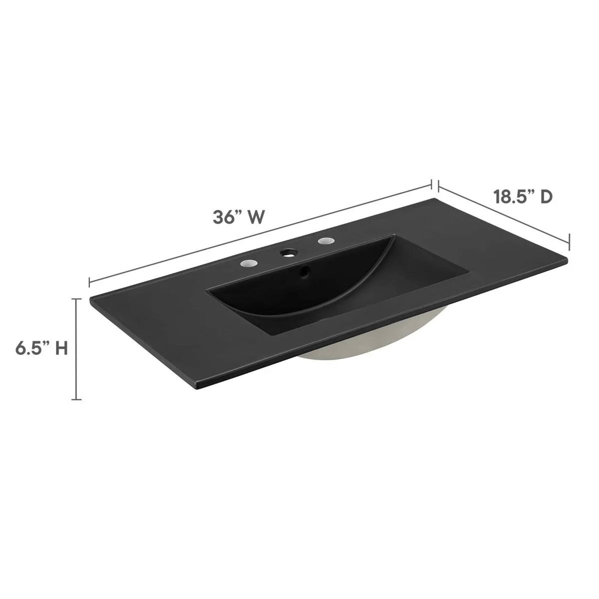 Ceramic Bathroom Sink – Rectangular Basin with Countertop, Available Single or Double - Image 27