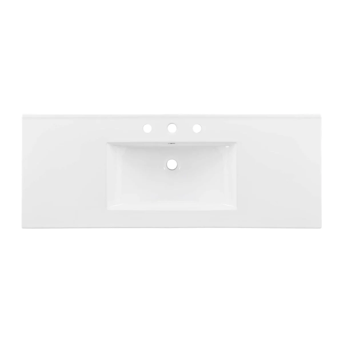 Ceramic Bathroom Sink – Rectangular Basin with Countertop, Available Single or Double - Image 50