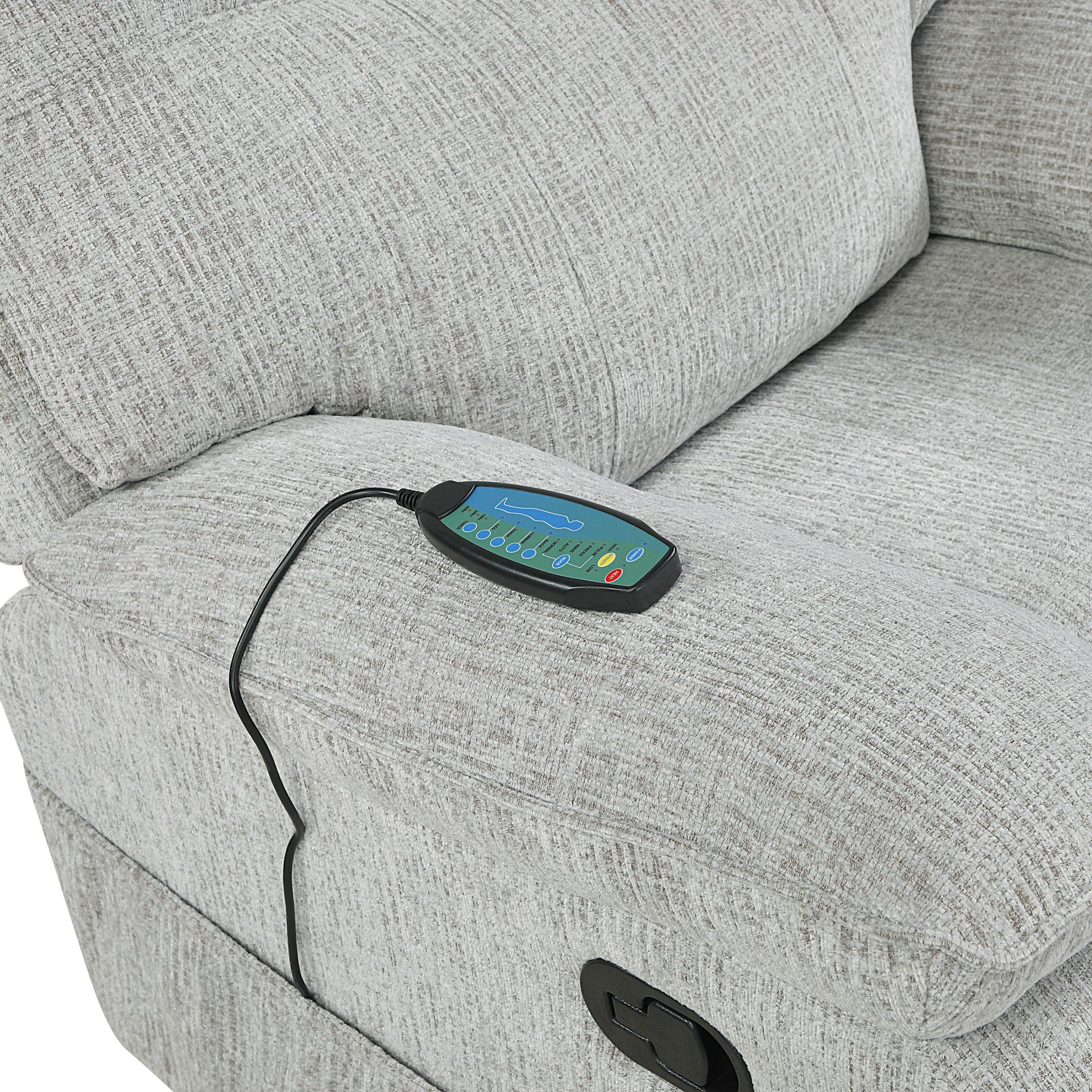 Chablis - Glider Recliner With Heat And Massage - Mist Gray - Image 5