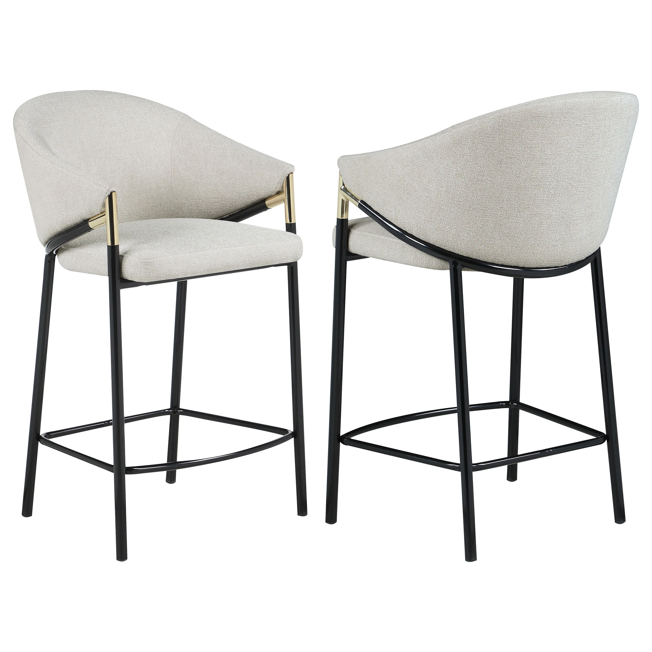 Chadwick Fabric Upholstered Counter Chair Beige, Set of 2