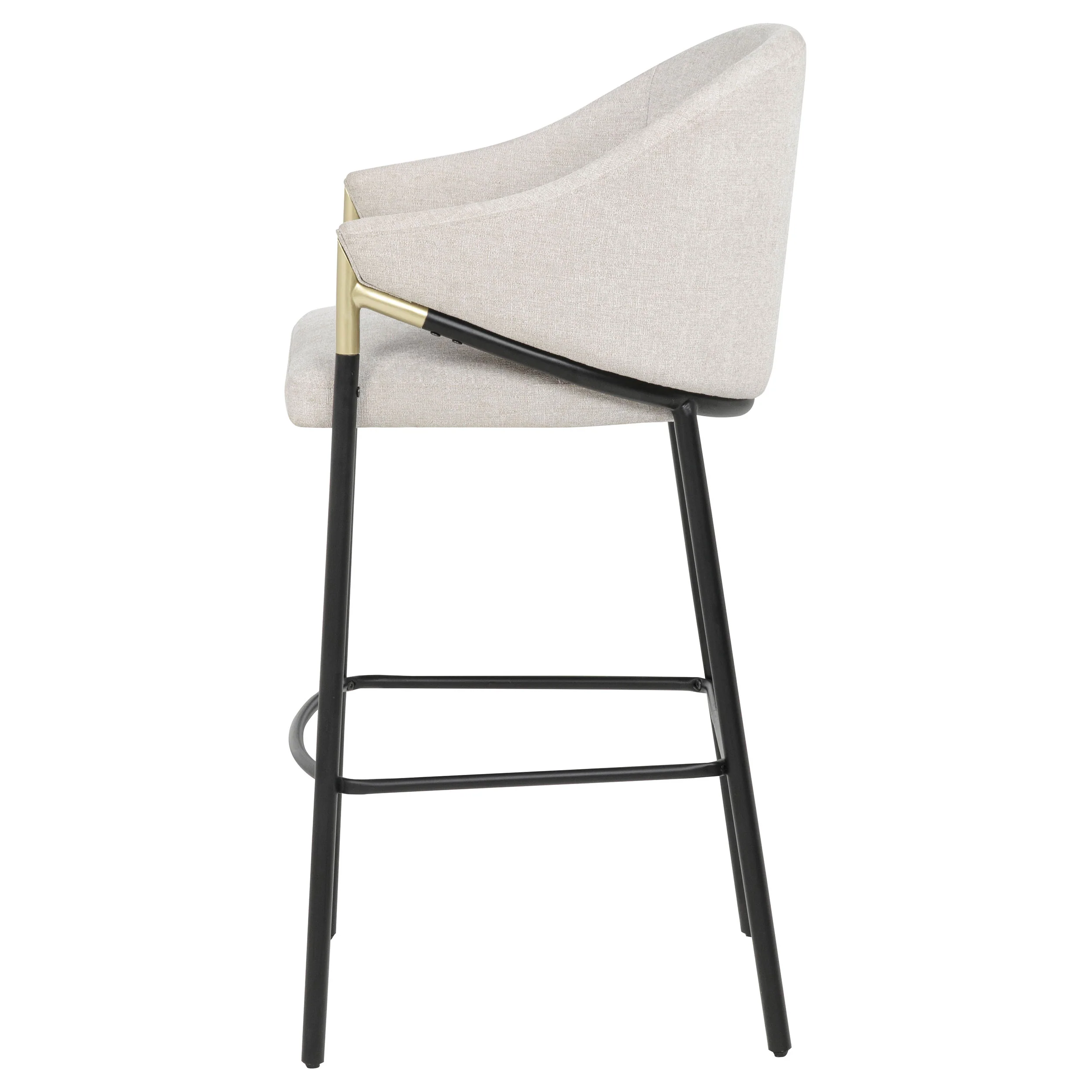 Chadwick Fabric Upholstered Bar Chair Beige (Set of 2) - Image 3