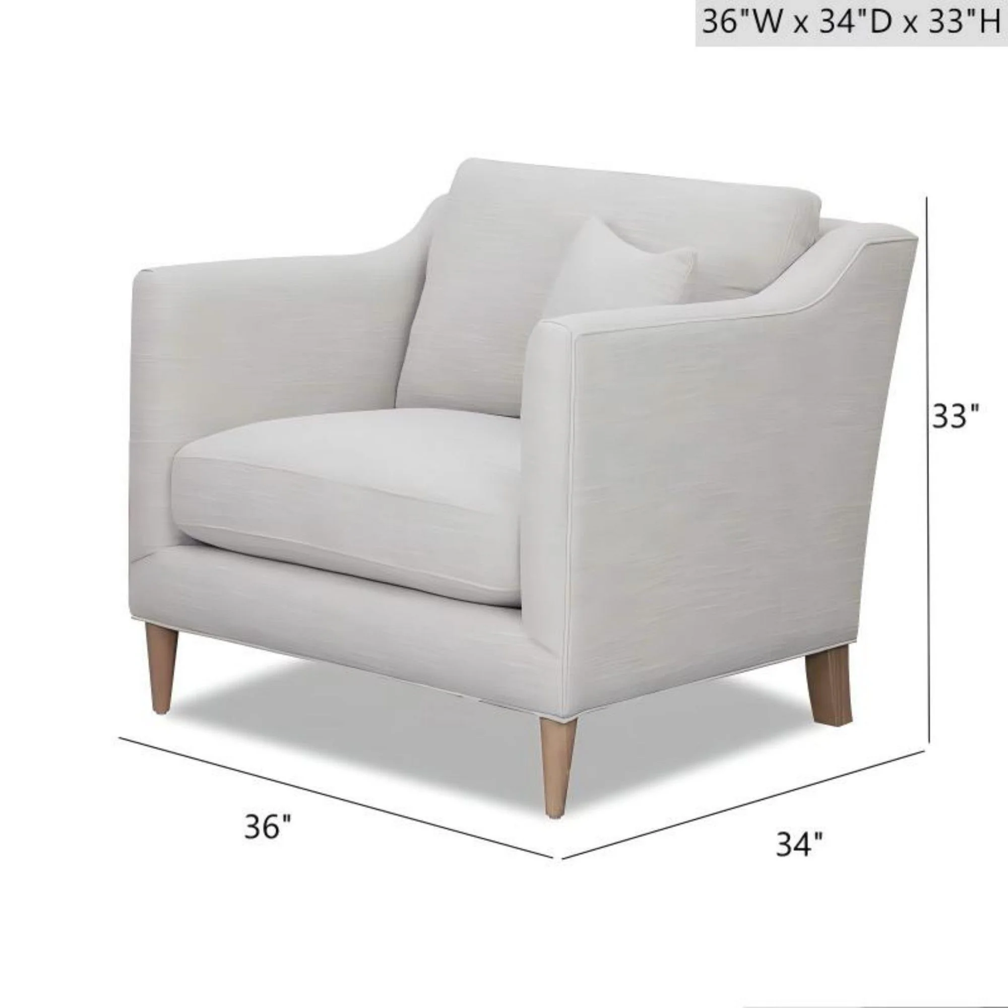 Chair With High Track Arms - Beige - Image 7