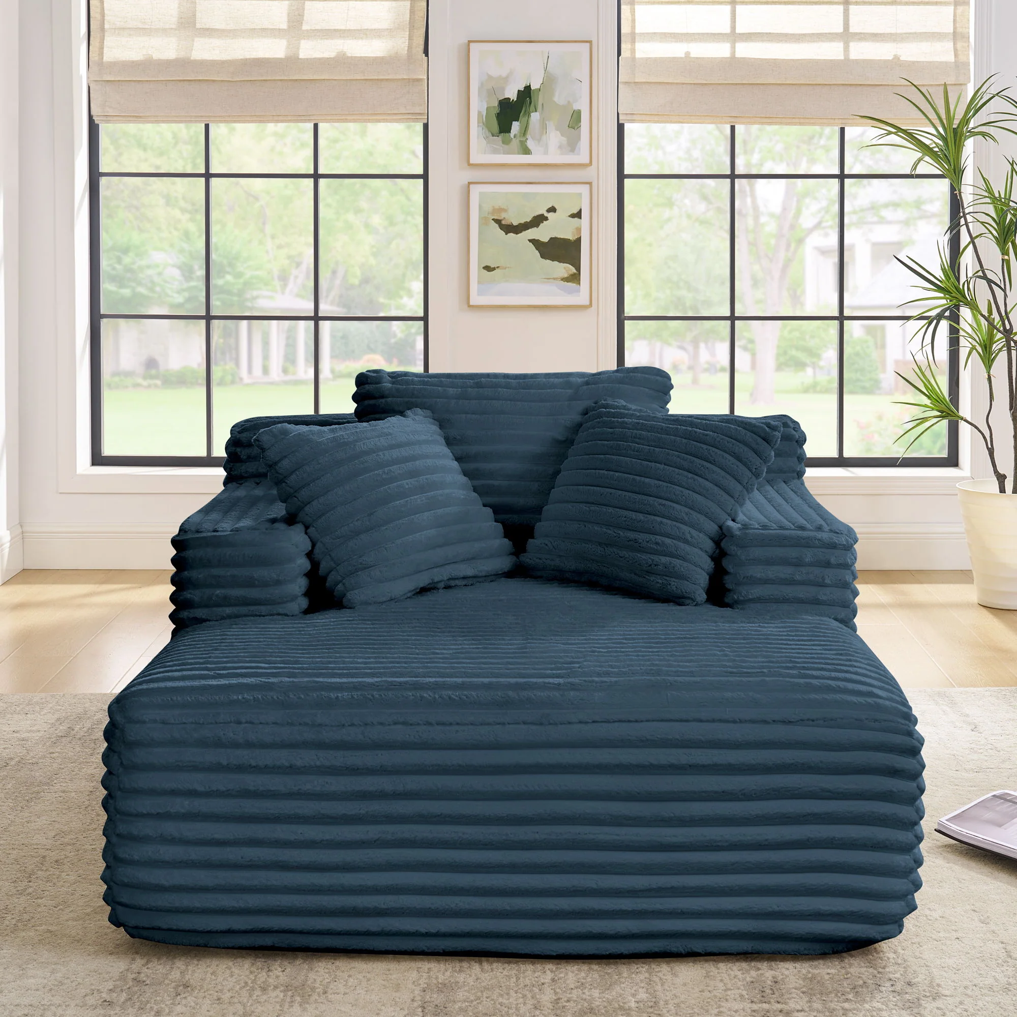 Chaise Lounge Sofa Bed With Deep Seat For Living Room - Image 11
