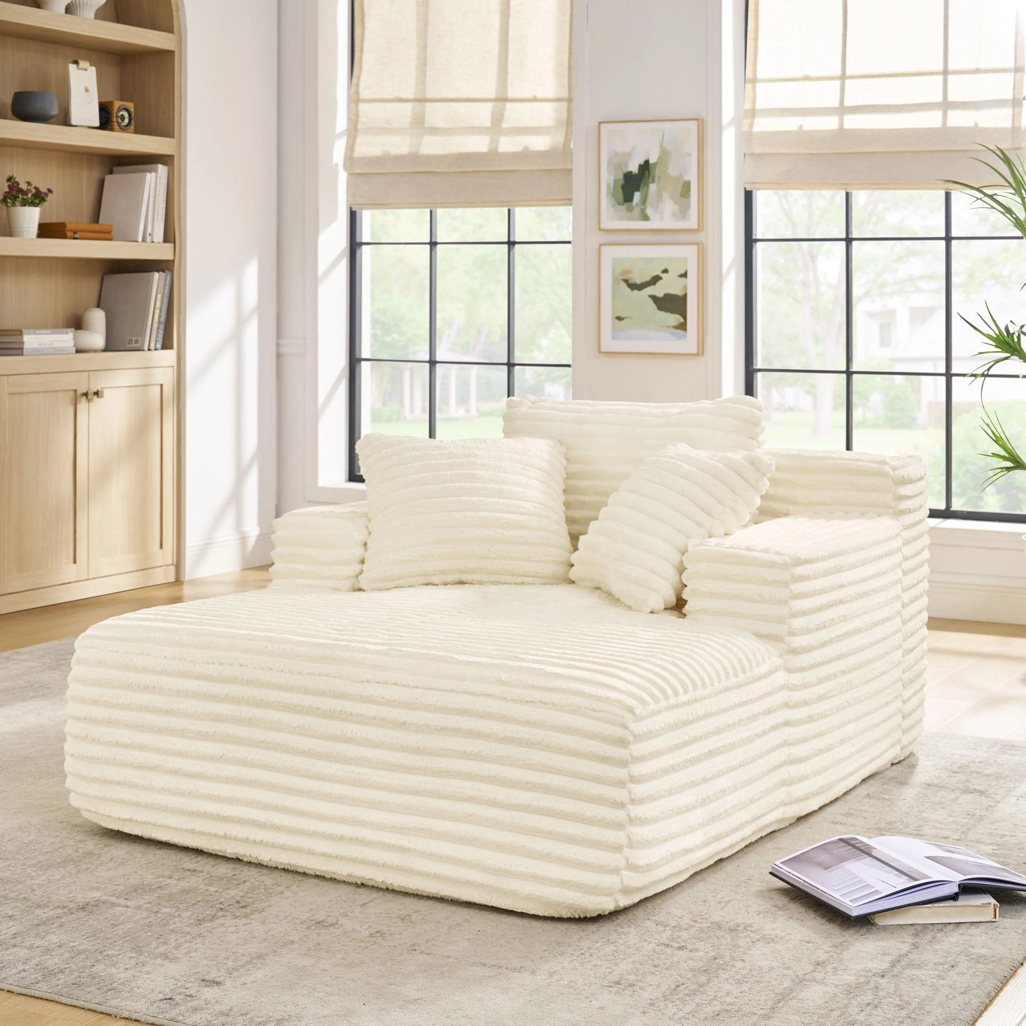 Chaise Lounge Sofa Bed With Deep Seat For Living Room - Image 18