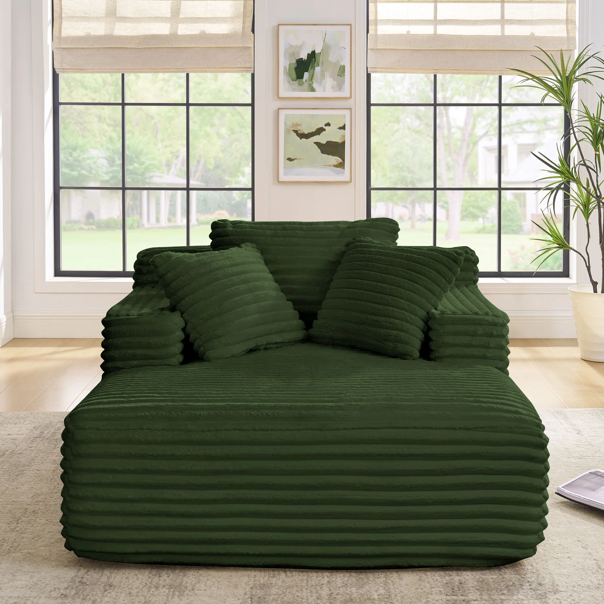 Chaise Lounge Sofa Bed With Deep Seat For Living Room - Image 20