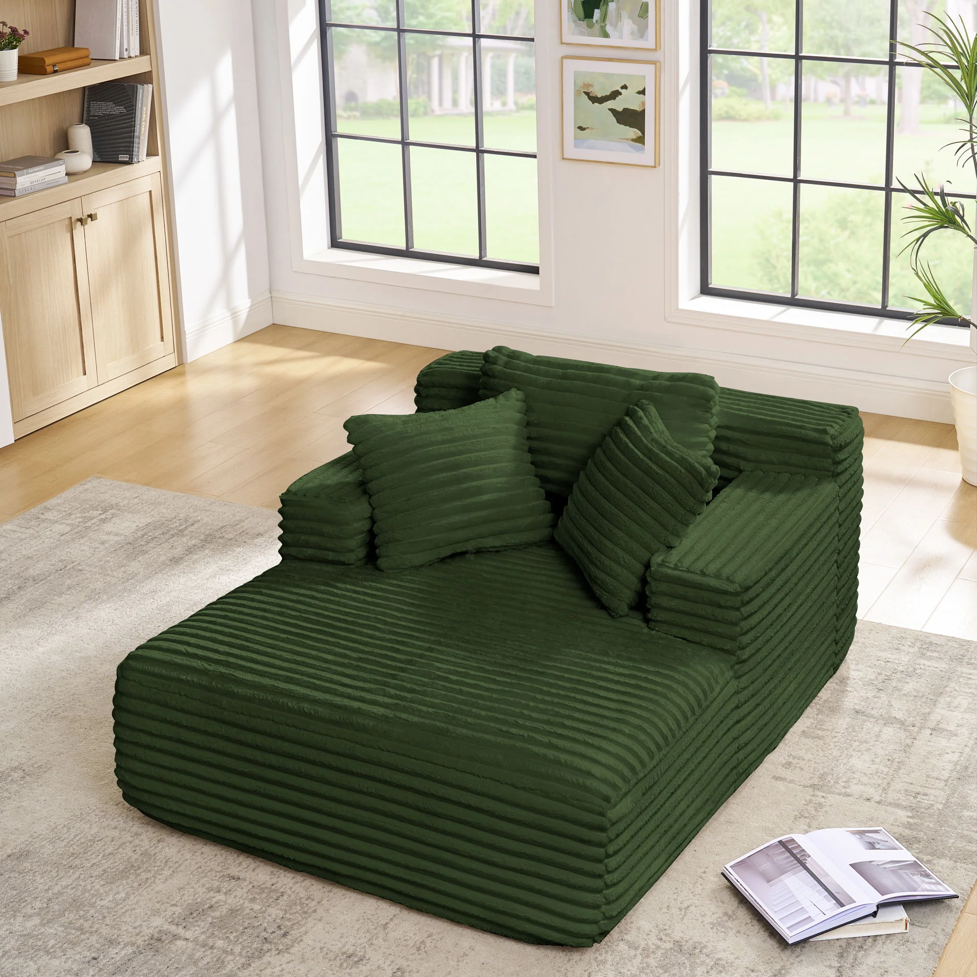 Chaise Lounge Sofa Bed With Deep Seat For Living Room - Image 23