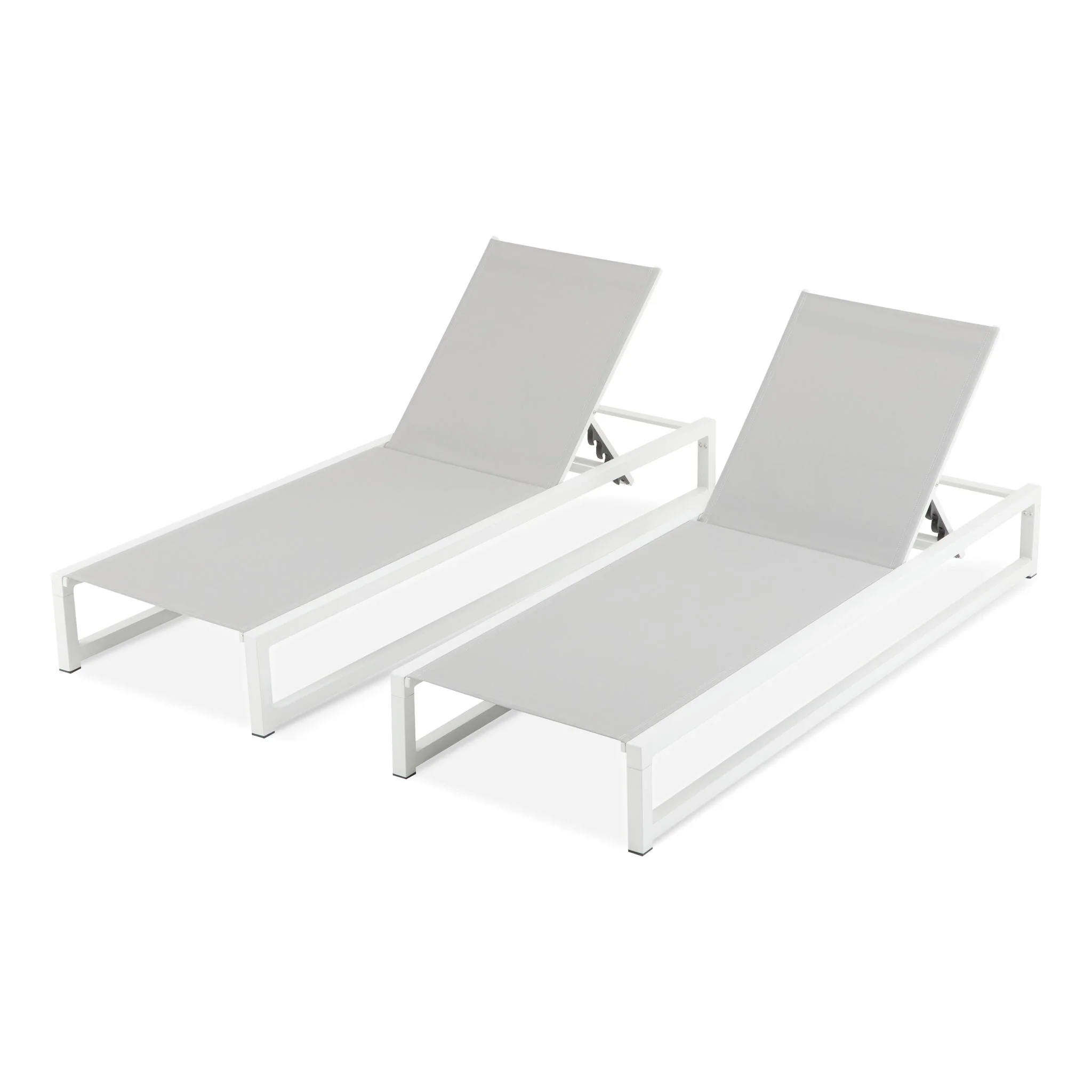 Chaise Lounge With 5 Reclining Positions, Outdoor Patio Lounge Chairs - Image 2