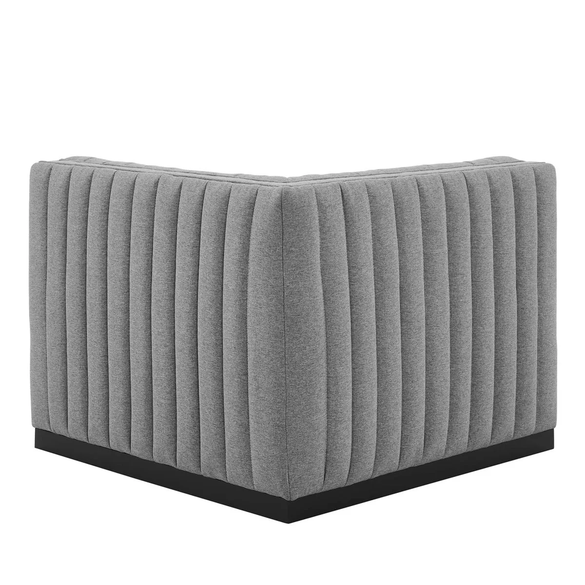 Channel Tufted Fabric Left Corner Chair 37 Inch - Image 10