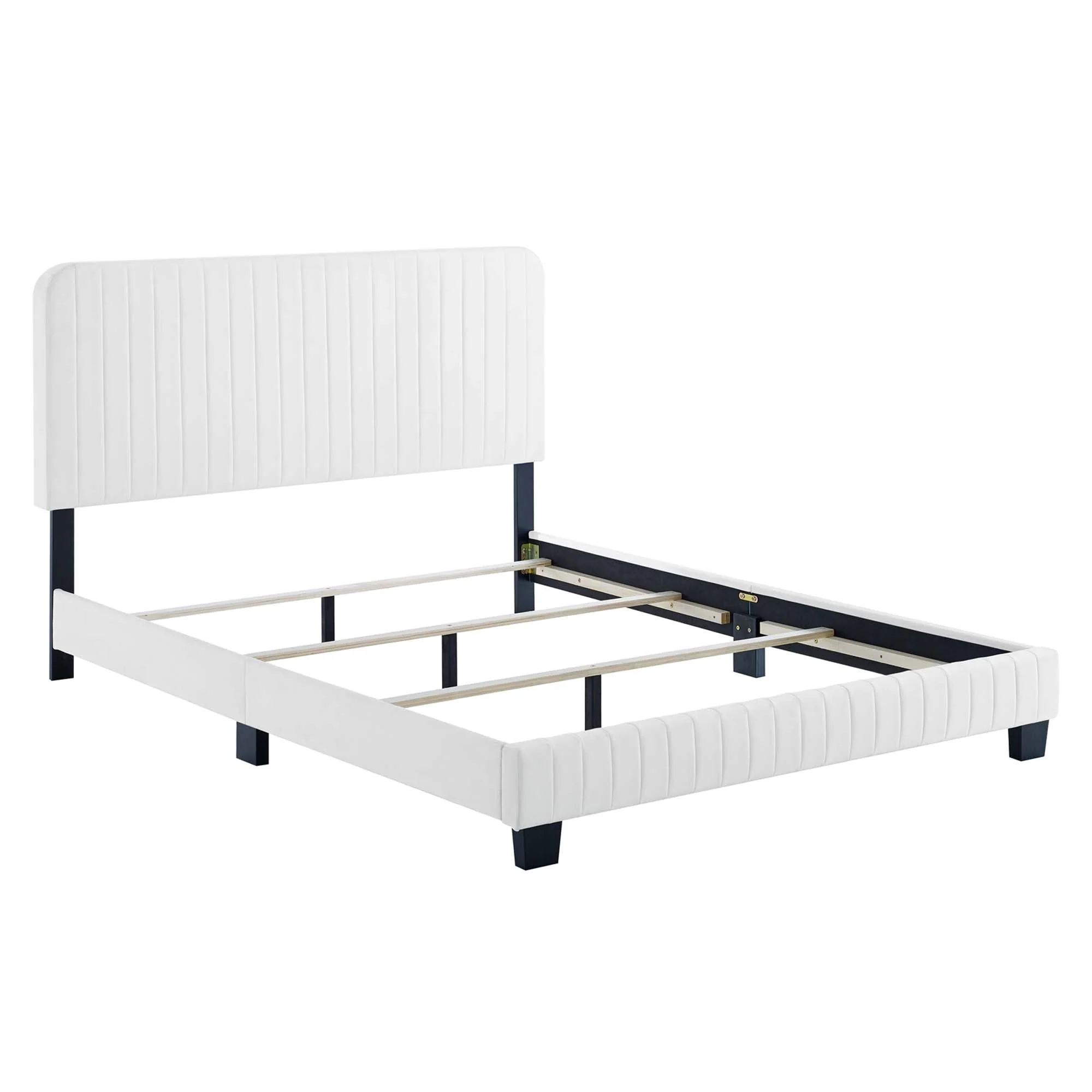 Channel Tufted Performance Velvet Bed - Image 102