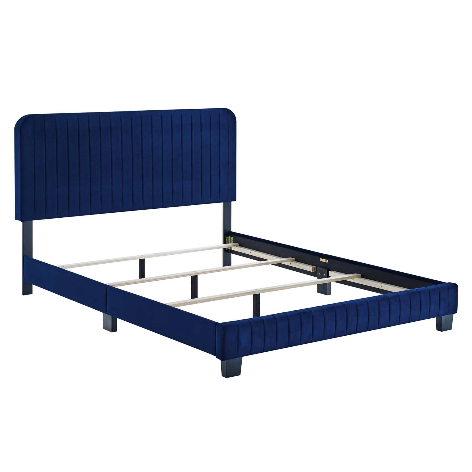 Channel Tufted Performance Velvet Bed - Image 67