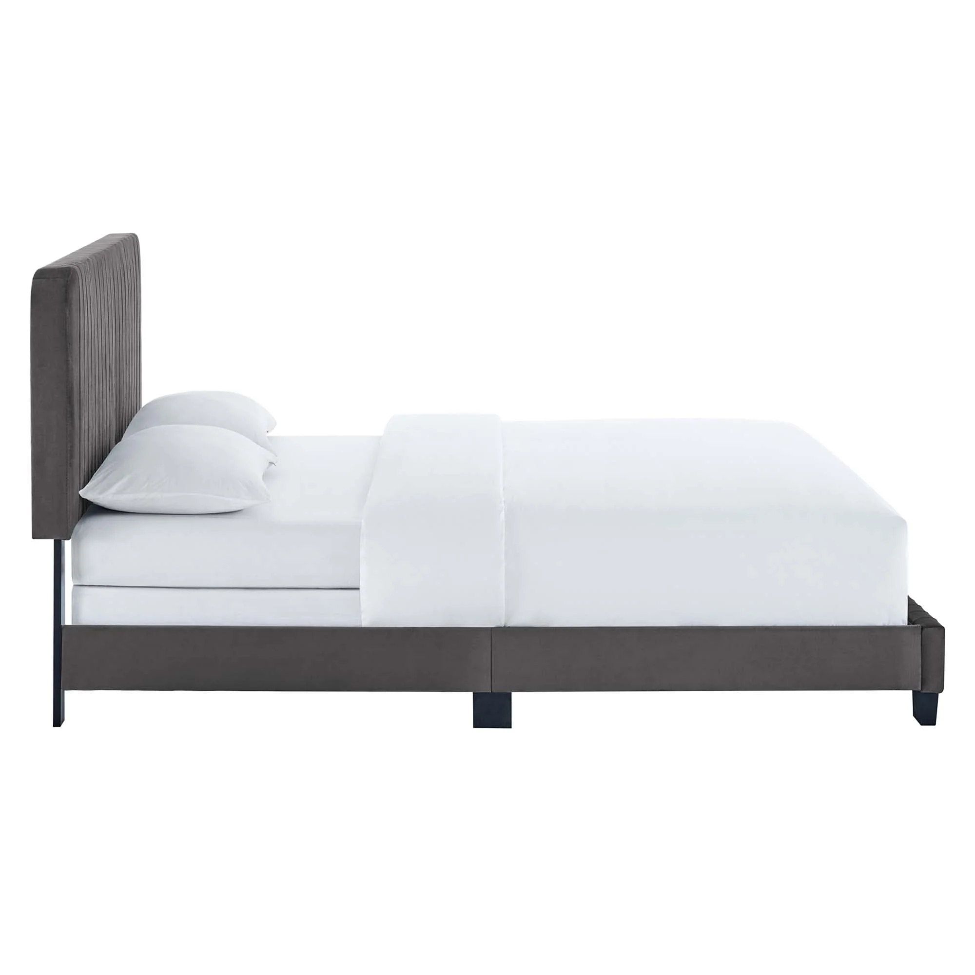 Channel Tufted Performance Velvet Bed - Image 88
