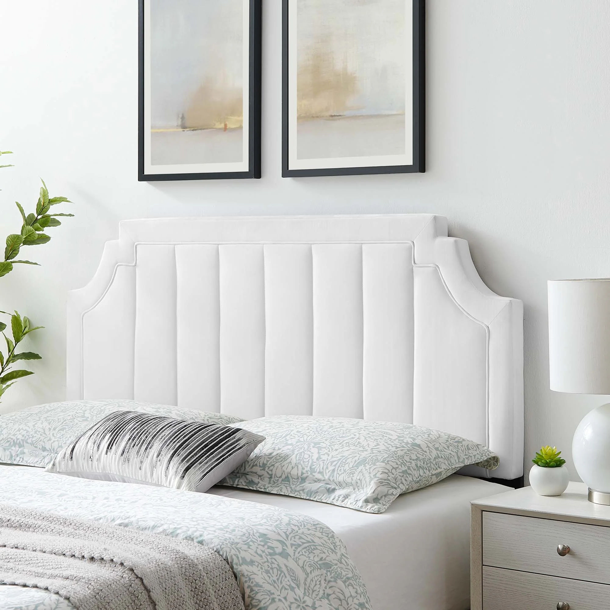 Channel Tufted Performance Velvet Headboard - Image 31