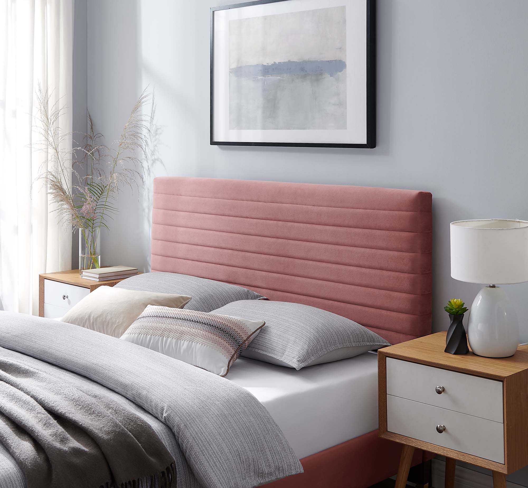 Channel Tufted Performance Velvet Headboard - Image 32