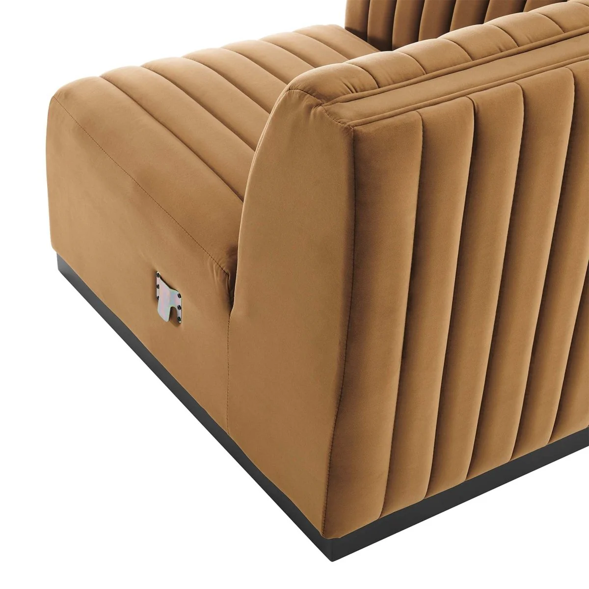 Channel Tufted Performance Velvet Left Corner Chair 37 Inch - Image 5