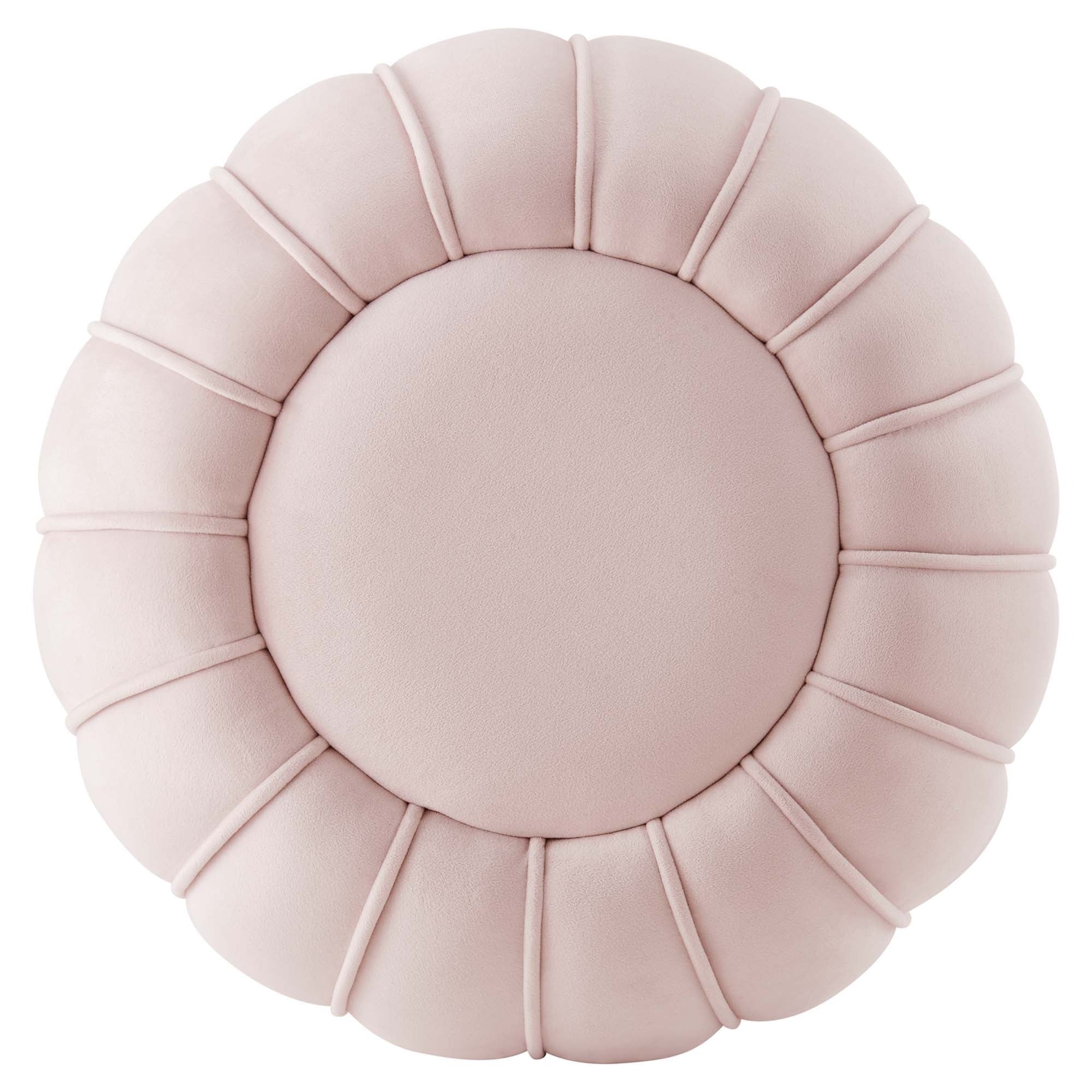Channel Tufted Performance Velvet Ottoman – 19 Inch - Image 15