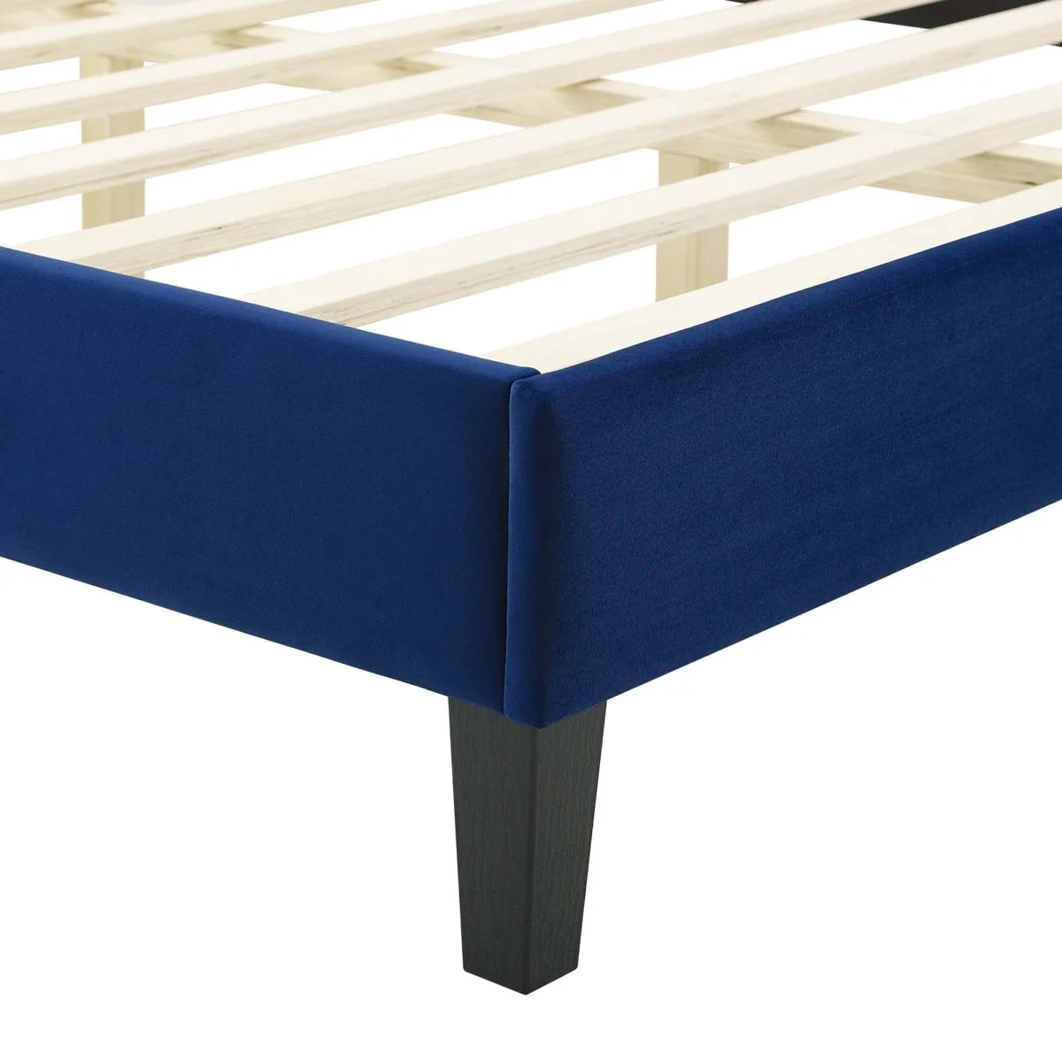 Channel Tufted Performance Velvet Platform Bed with Curved Silhouette - Image 18
