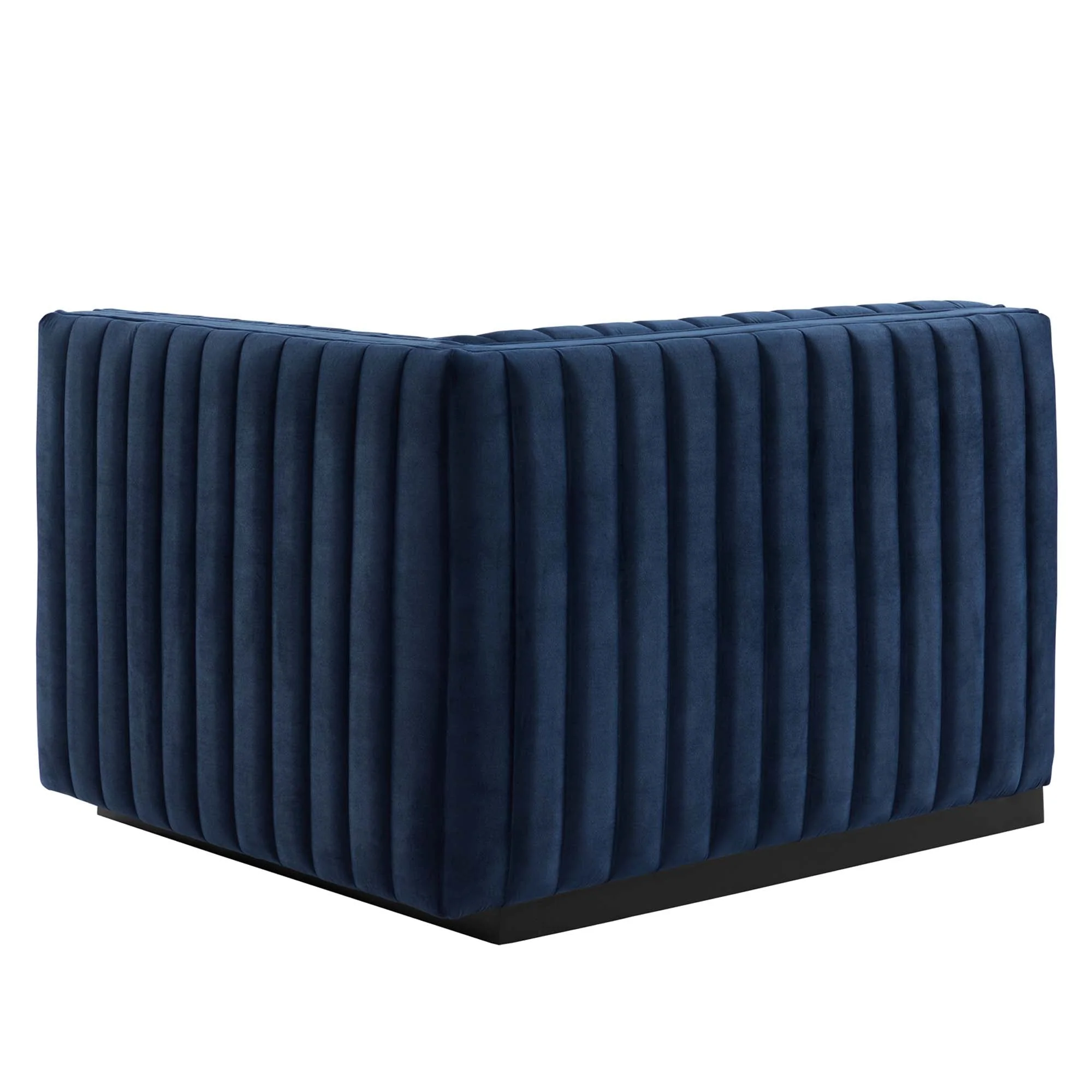 Channel Tufted Performance Velvet Right-Arm Modular Chair - Image 14