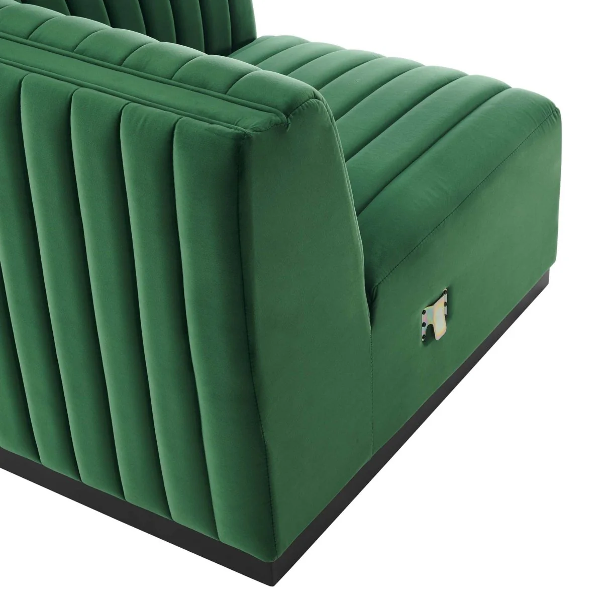 Channel Tufted Performance Velvet Right-Arm Modular Chair - Image 4
