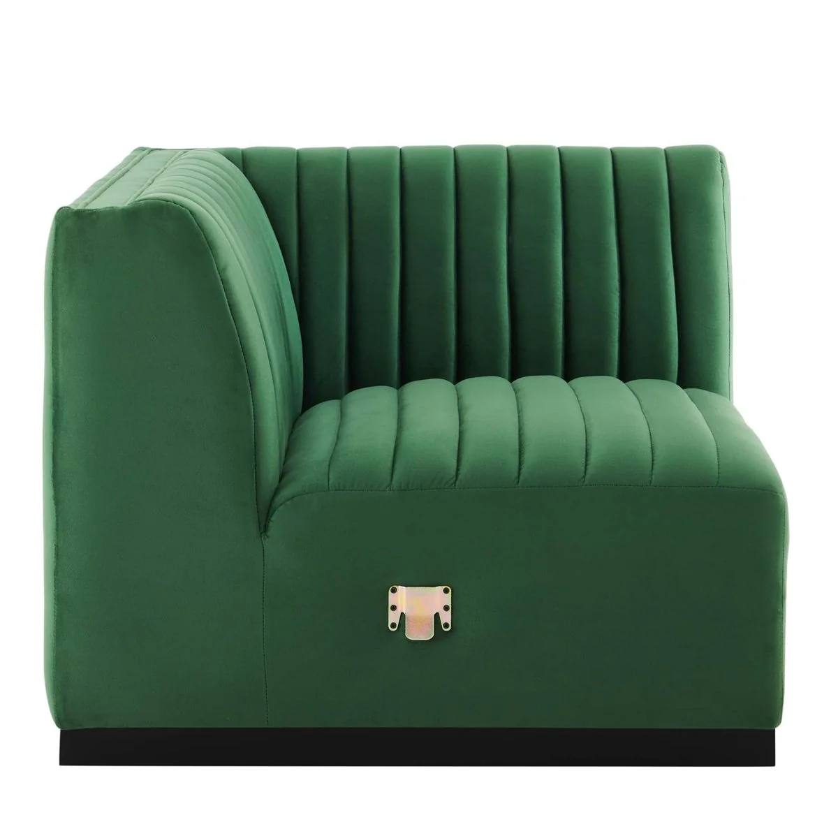 Channel Tufted Performance Velvet Right Corner Chair 37 Inch - Image 9