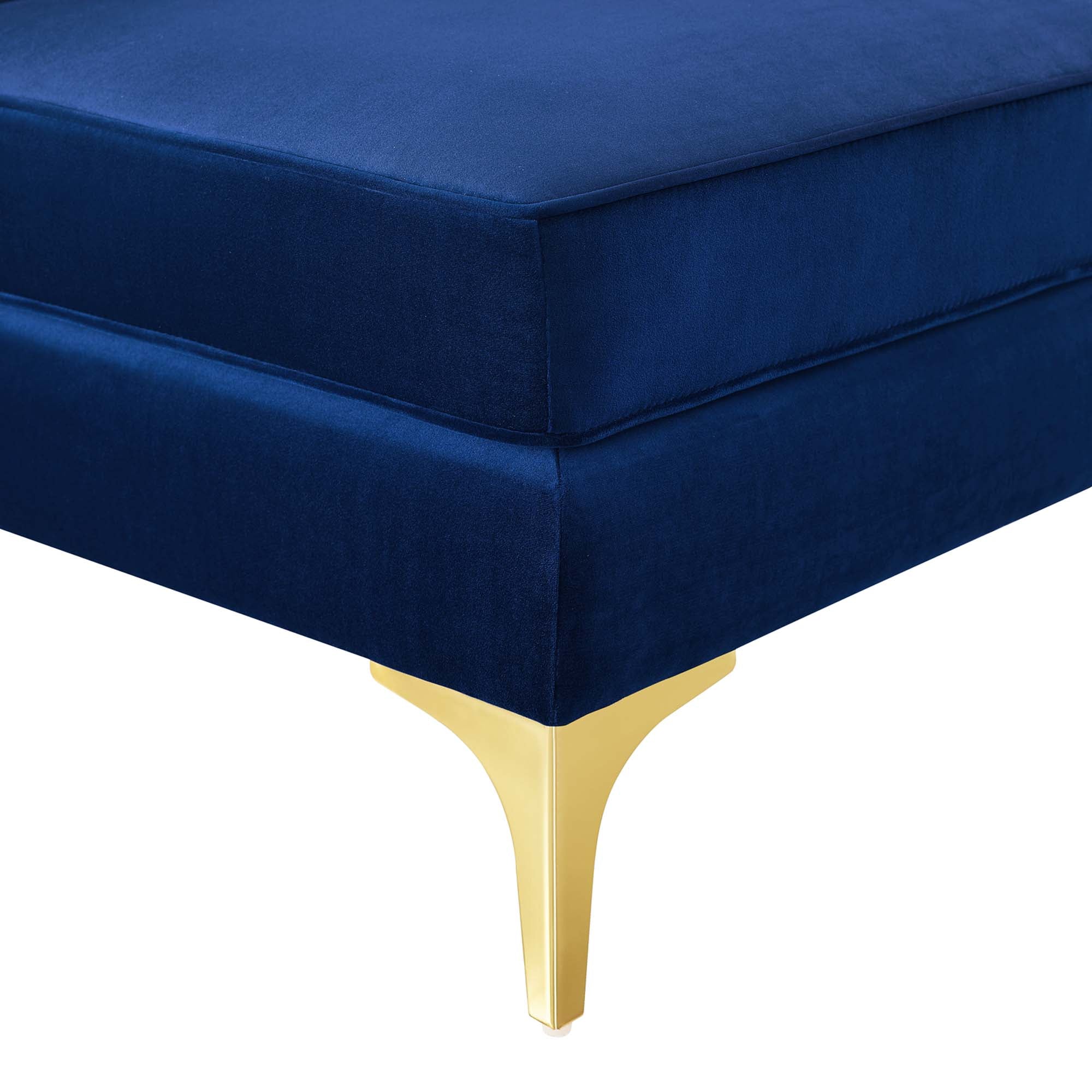 Channel Tufted Performance Velvet Sectional Sofa Corner Chair 32 Inch - Image 8