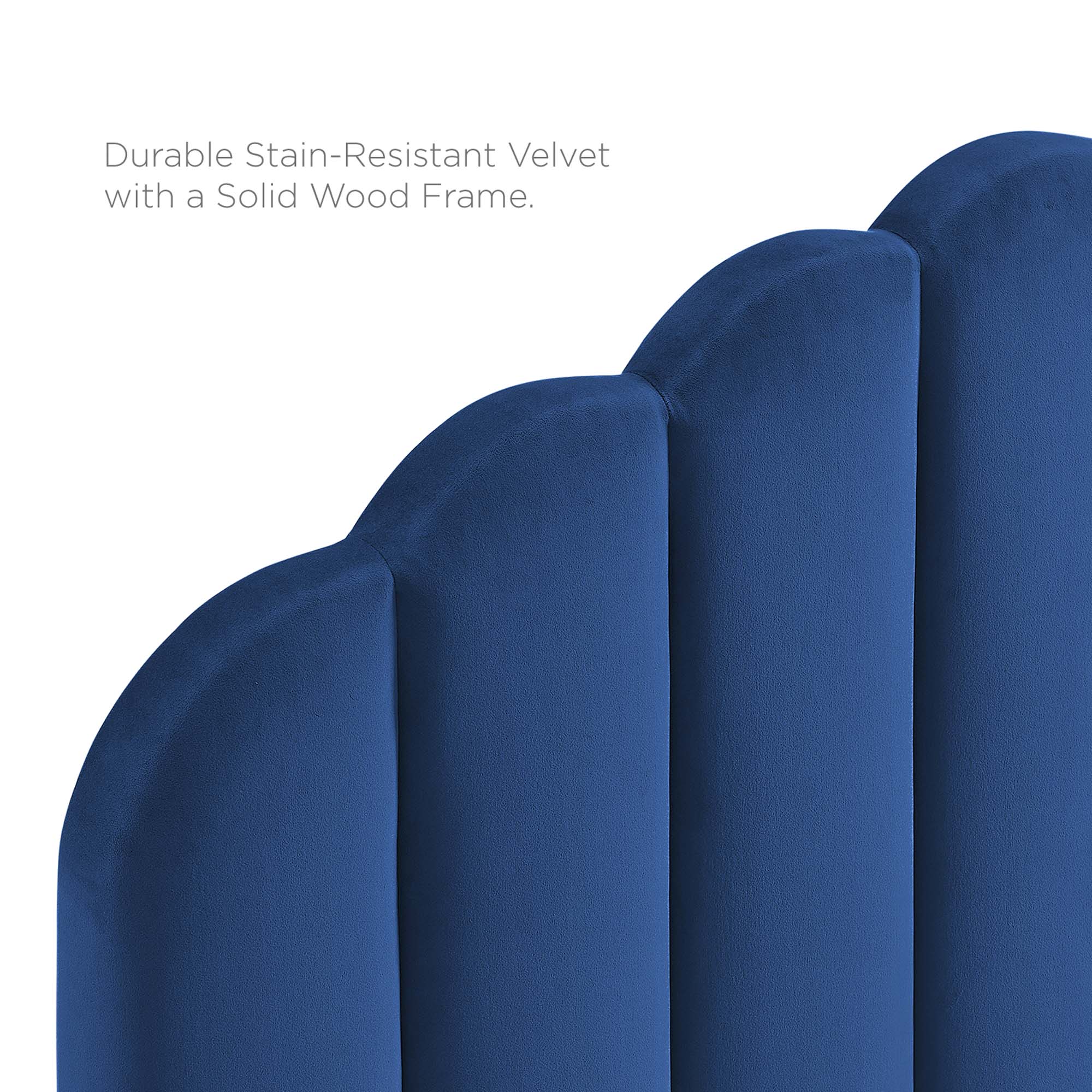 Channel Tufted Scalloped Performance Velvet Headboard - Image 44