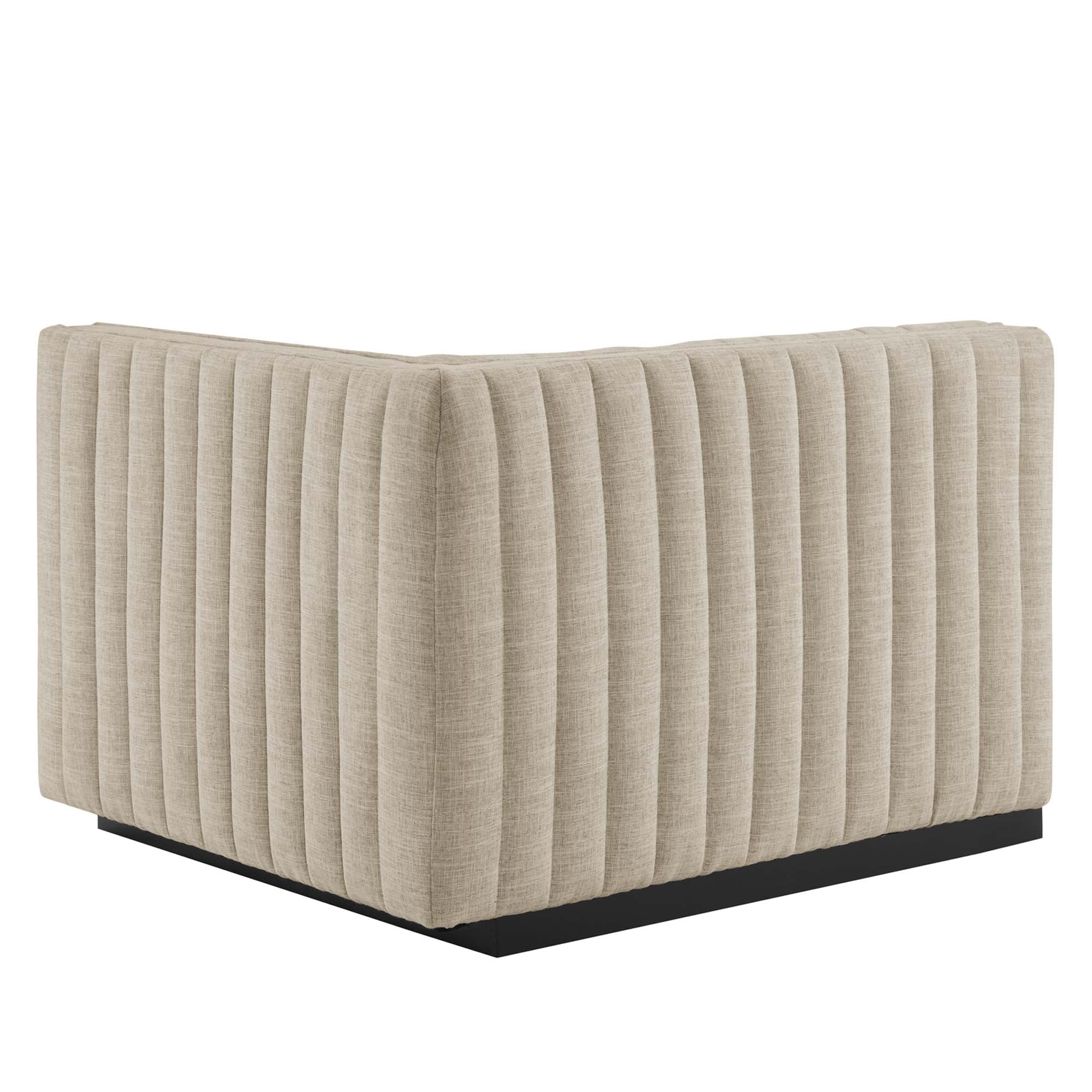 Channel Tufted Upholstered Fabric 6-Piece Sectional Sofa 155 Inch - Image 8