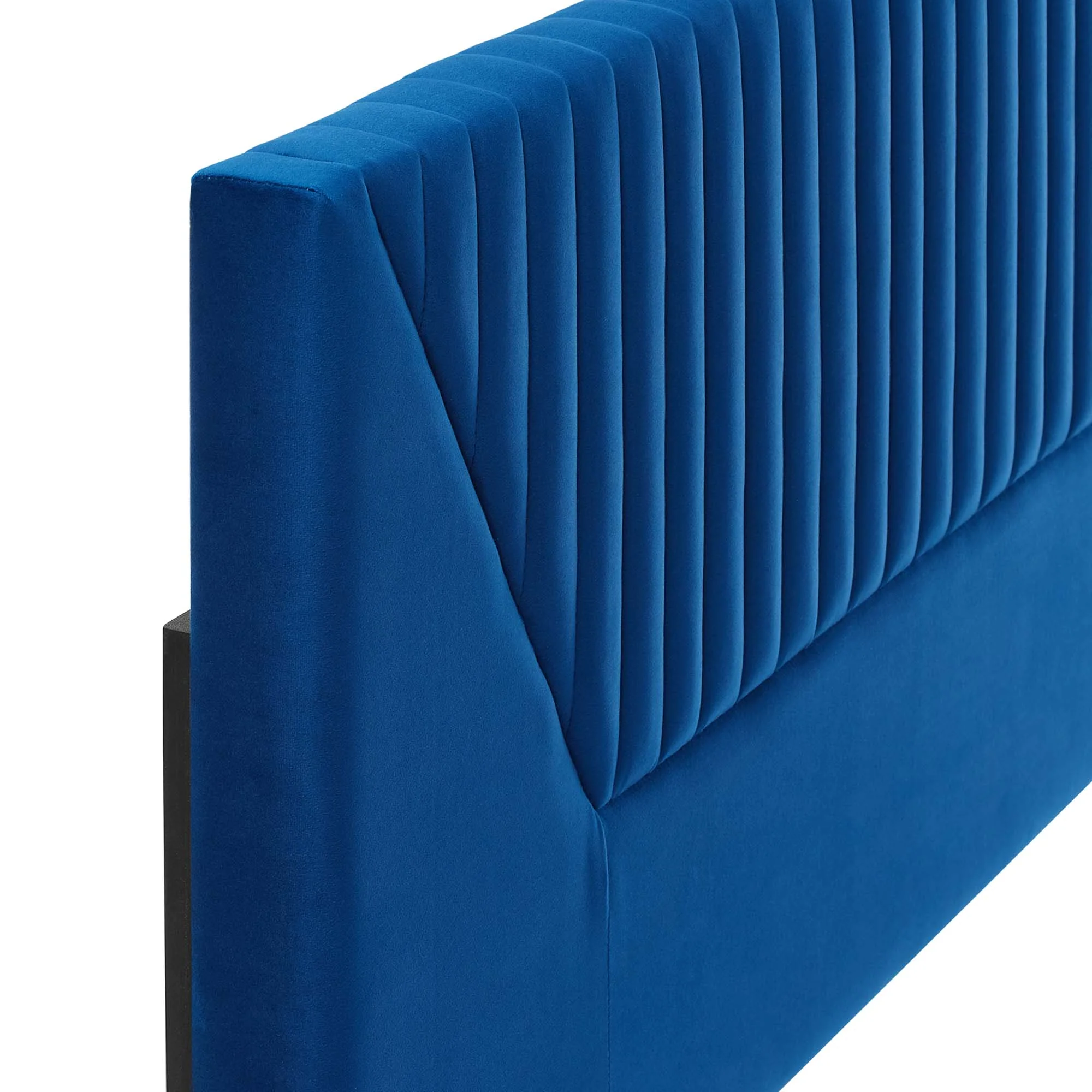 Channel Tufted Upholstered Headboard with Performance Velvet - Image 26