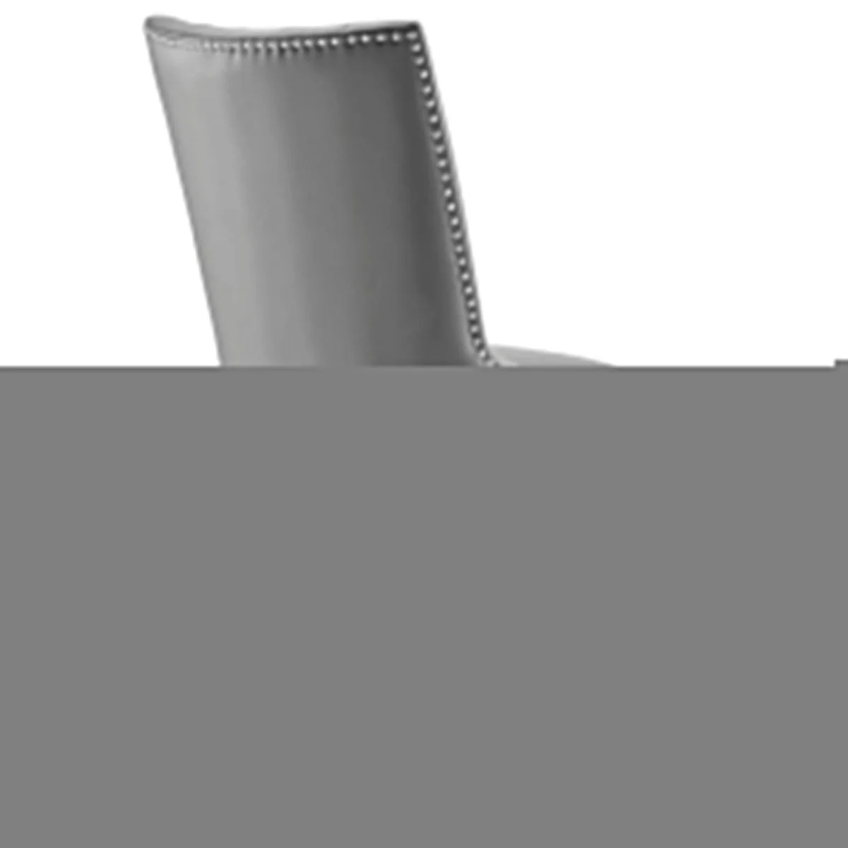 Channel Tufted Vegan Leather Office Chair with Nailhead Trim Accent for Home & Office - Image 23
