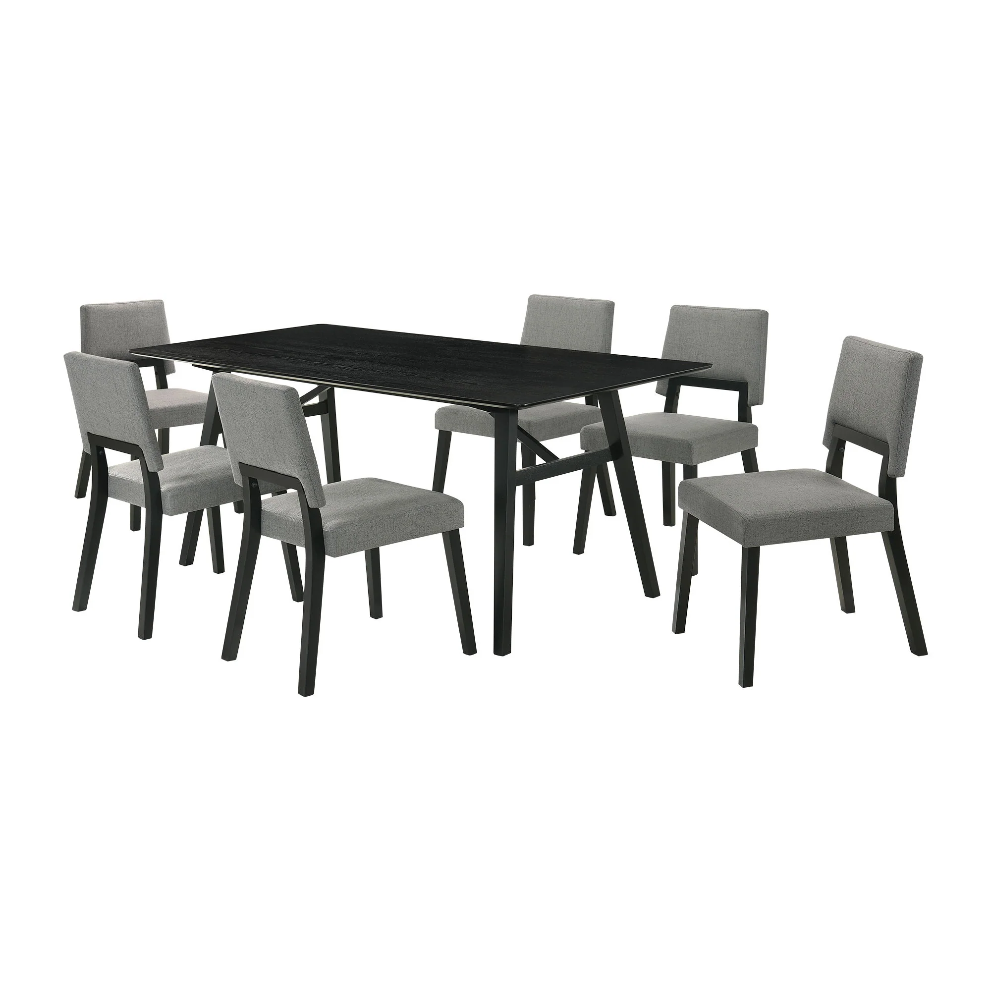 Channell - Black Wood Dining Table Set - Image 2