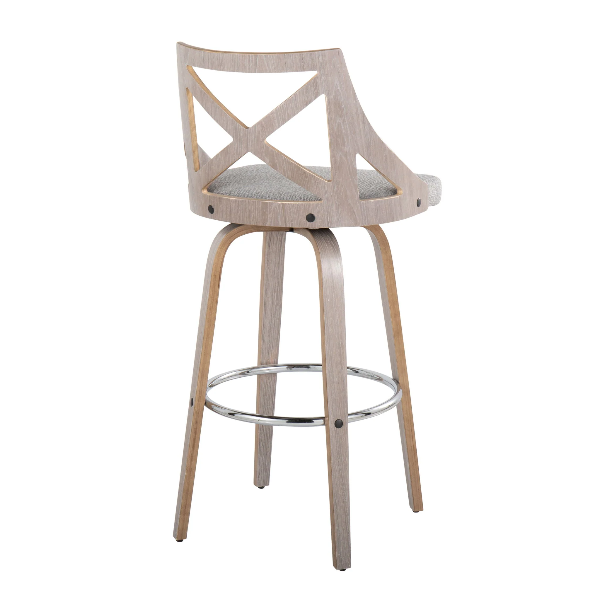 Charlotte - Farmhouse Fixed Height Bar Stool With Round Footrest (Set of 2) - Image 5